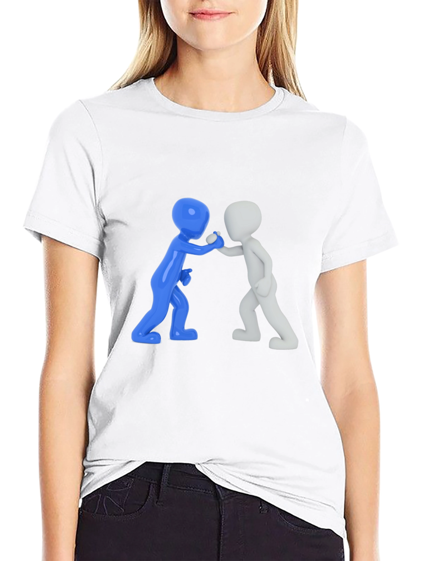 Casual Graphic Tee - 3D Figures