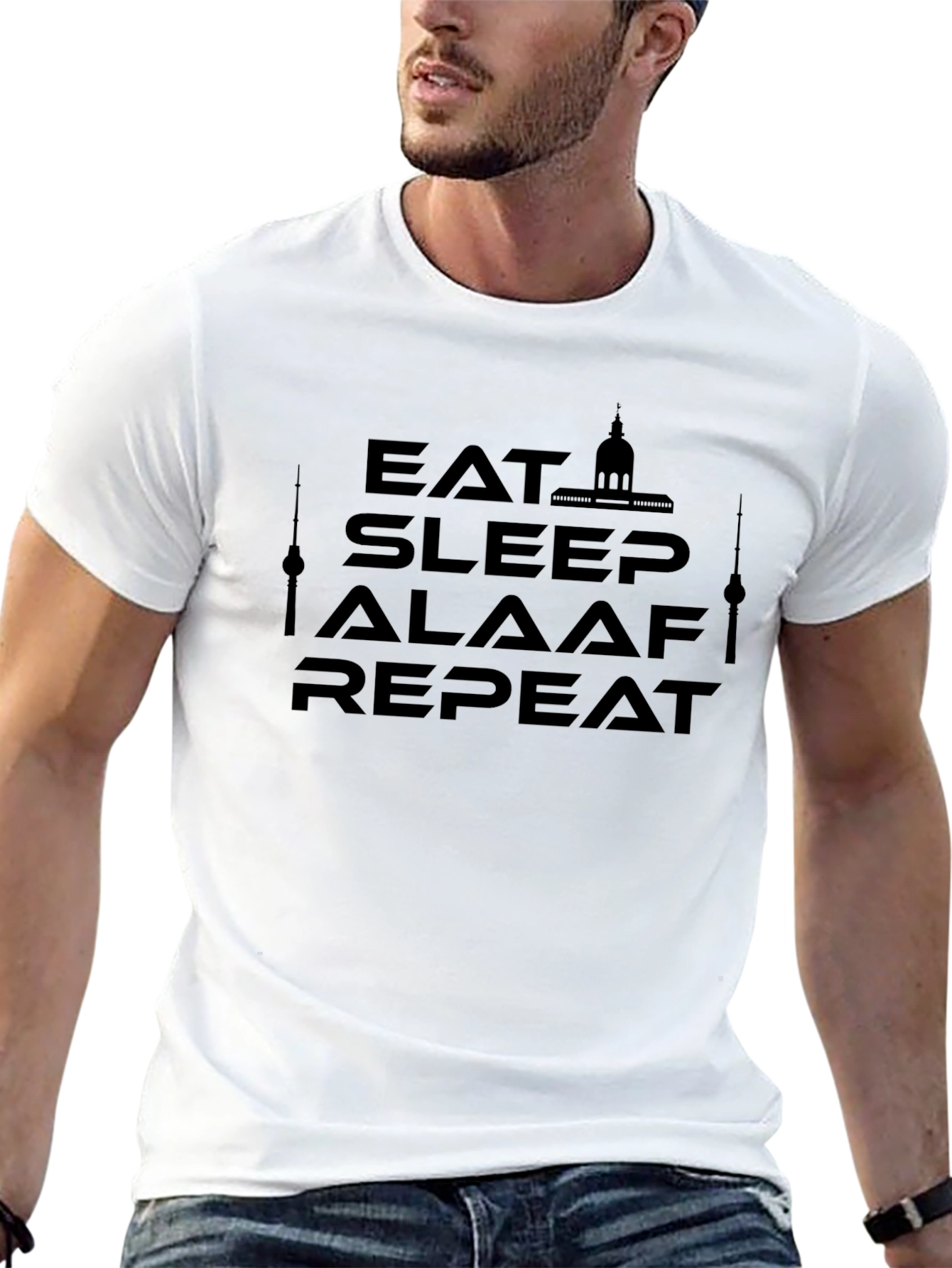 Eat Sleep Alaaf Repeat Black T-Shirt