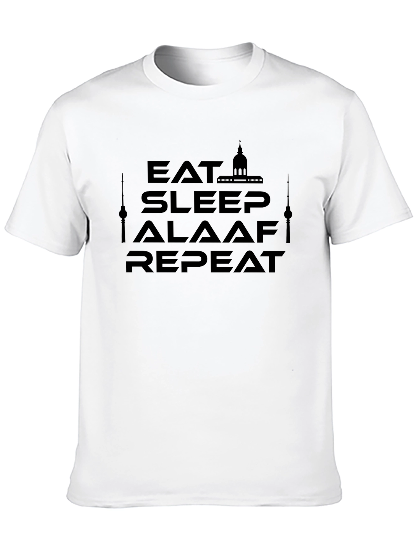 Eat Sleep Alaaf Repeat Black T-Shirt