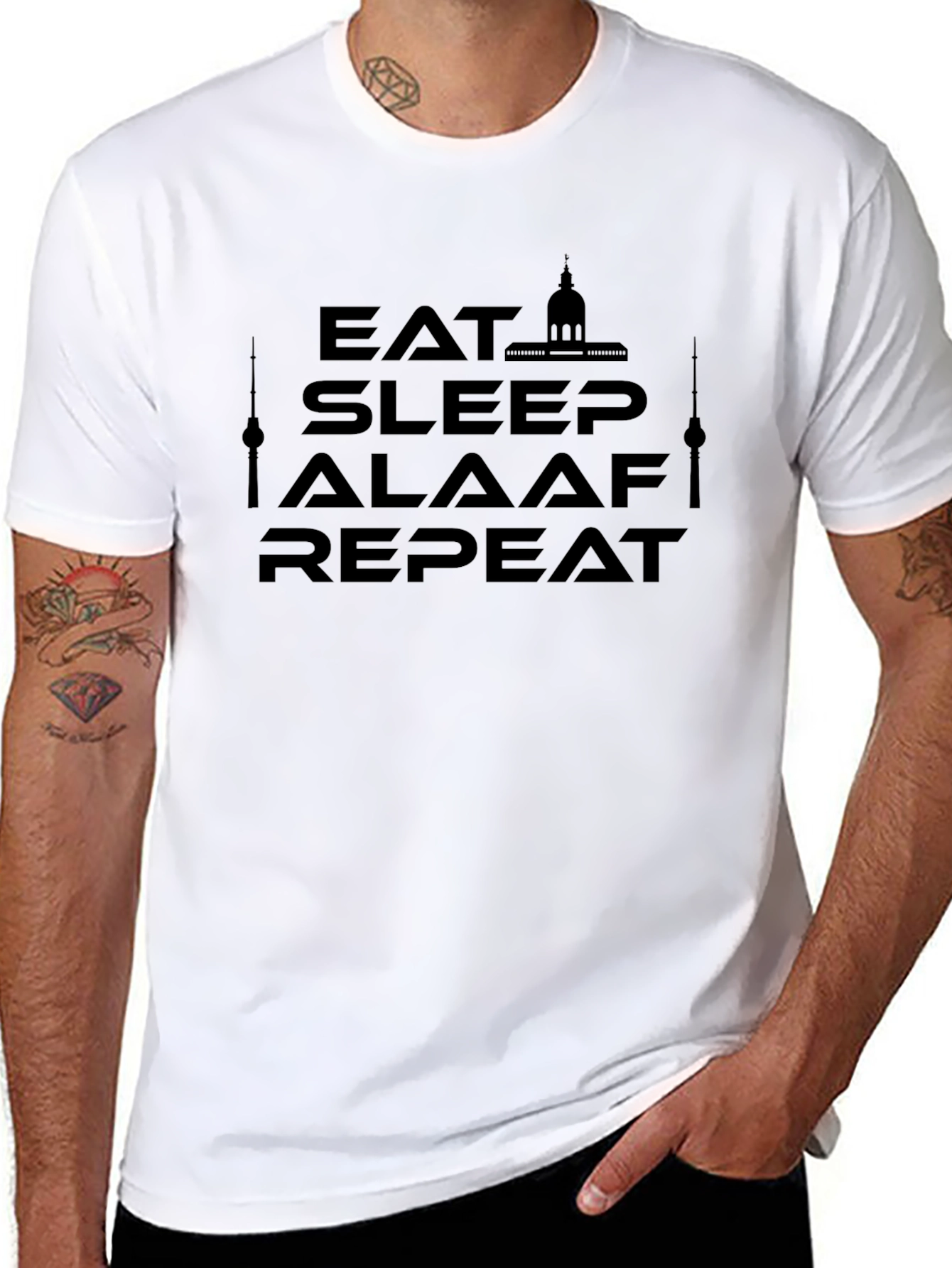 Eat Sleep Alaaf Repeat Black T-Shirt