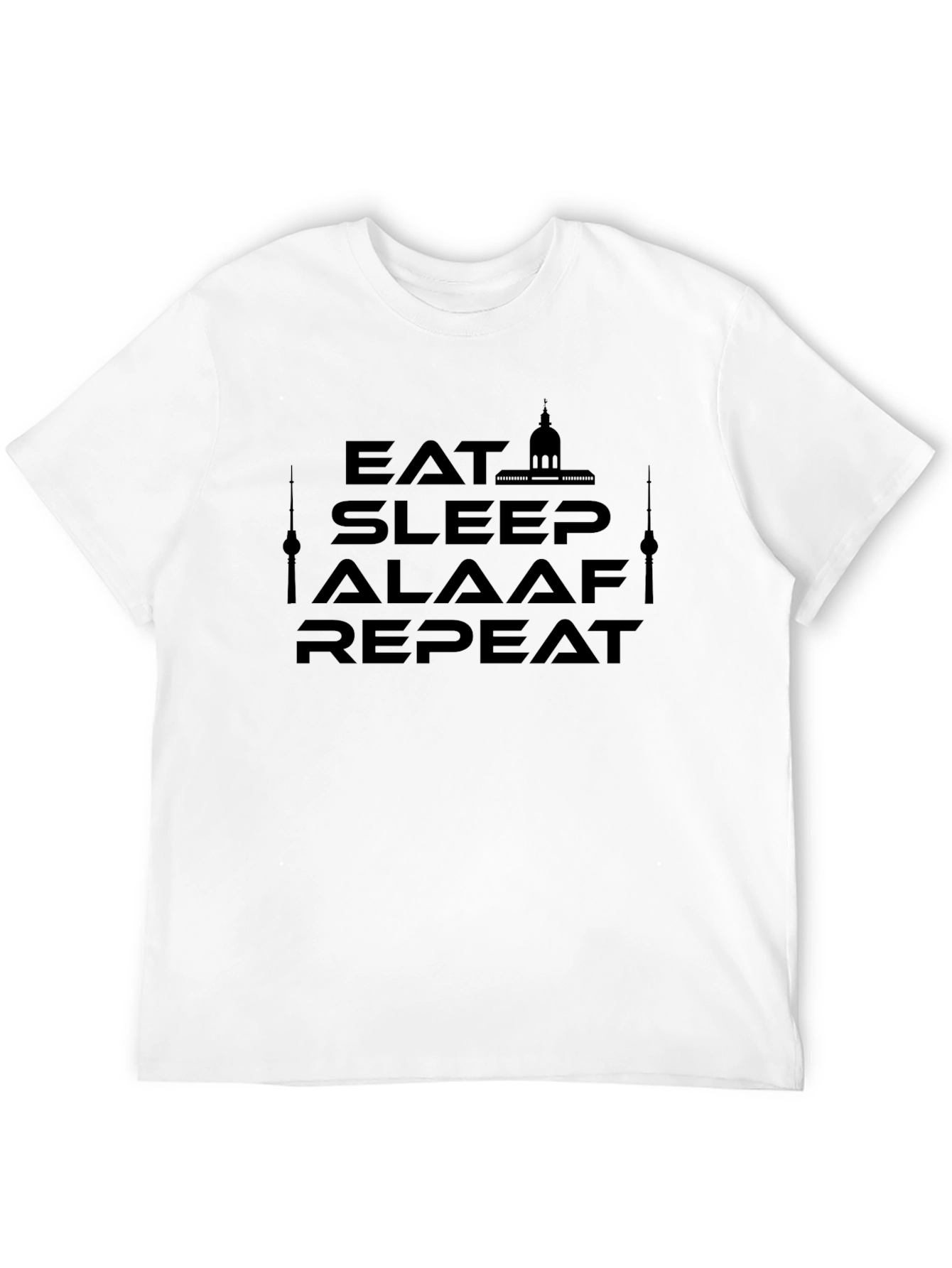 Eat Sleep Alaaf Repeat Black T-Shirt
