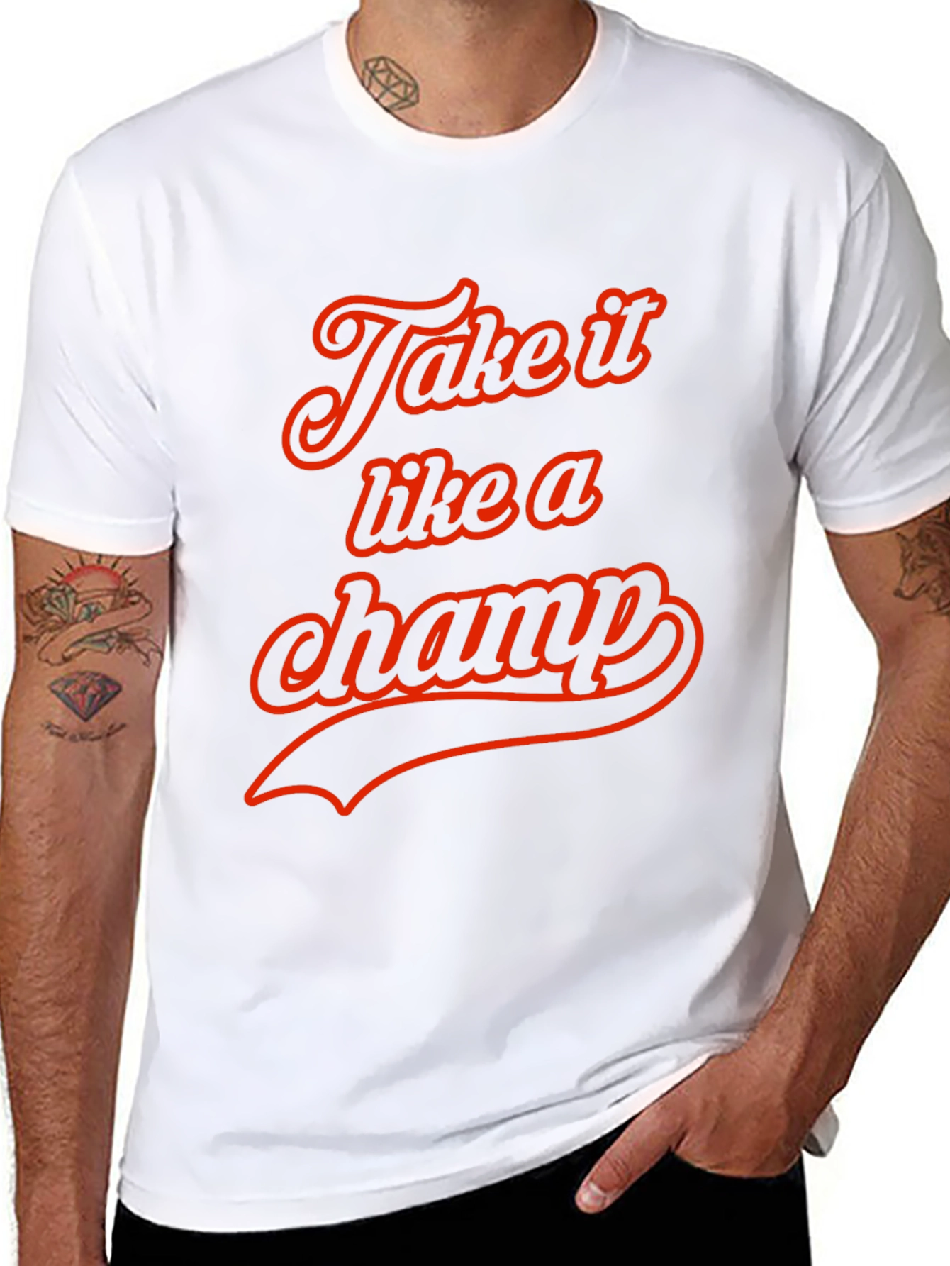 Take it Like a Champ Black Graphic Tee