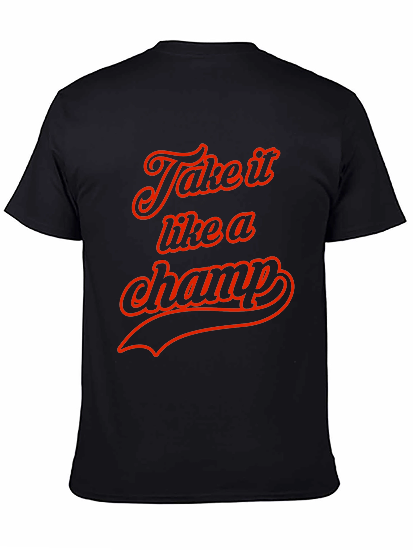 Take it Like a Champ Black Graphic Tee