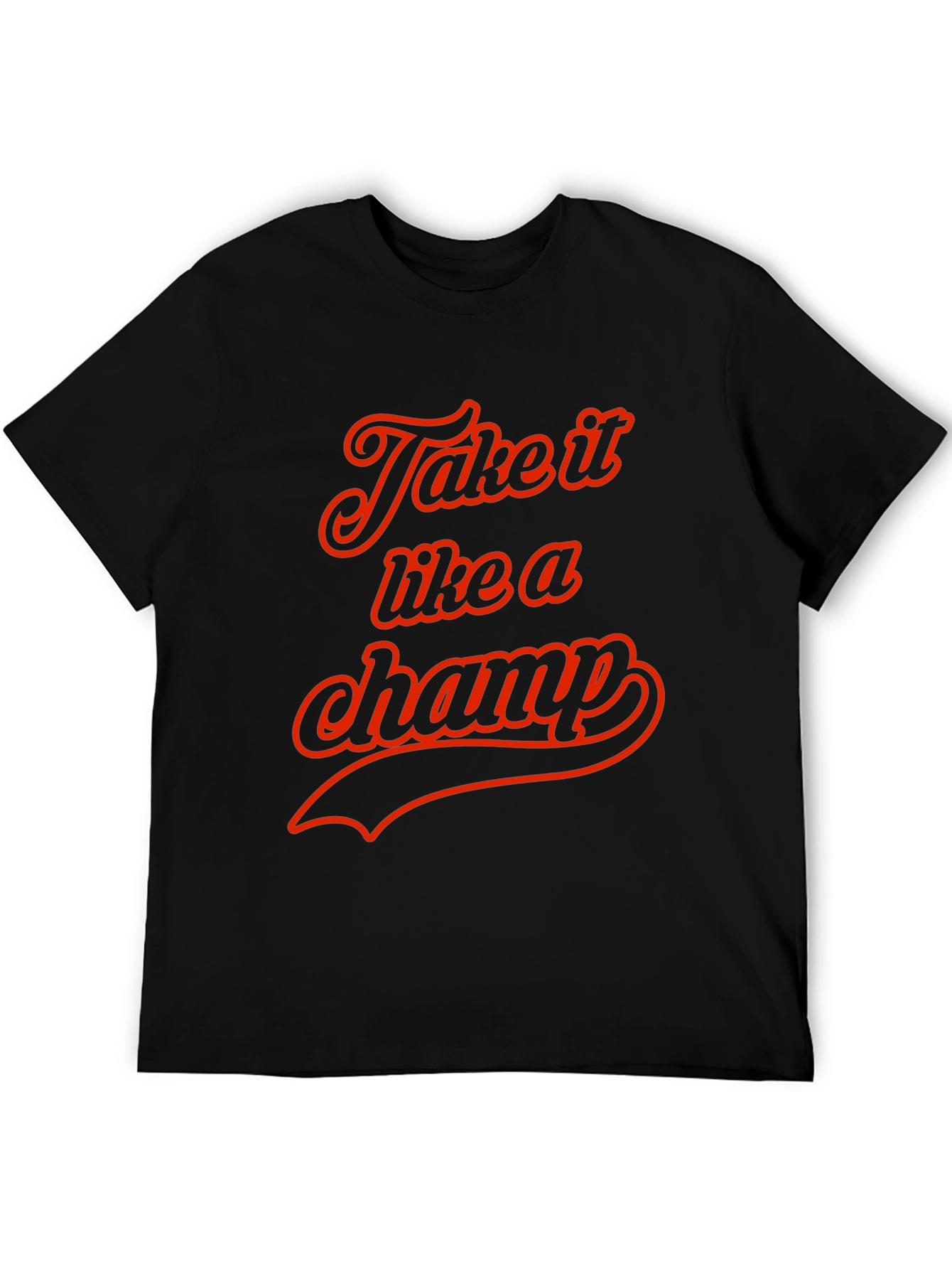 Take it Like a Champ Black Graphic Tee
