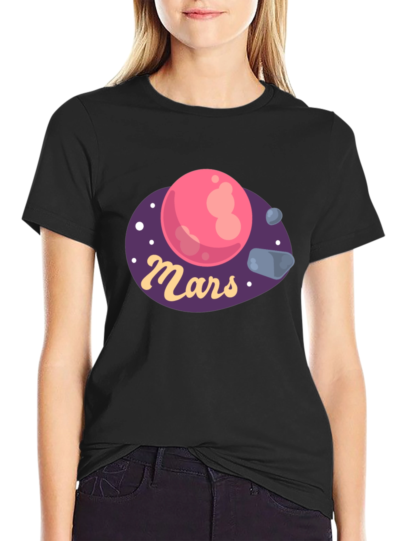 Mars Planet Graphic Tee - Trendy Space Design