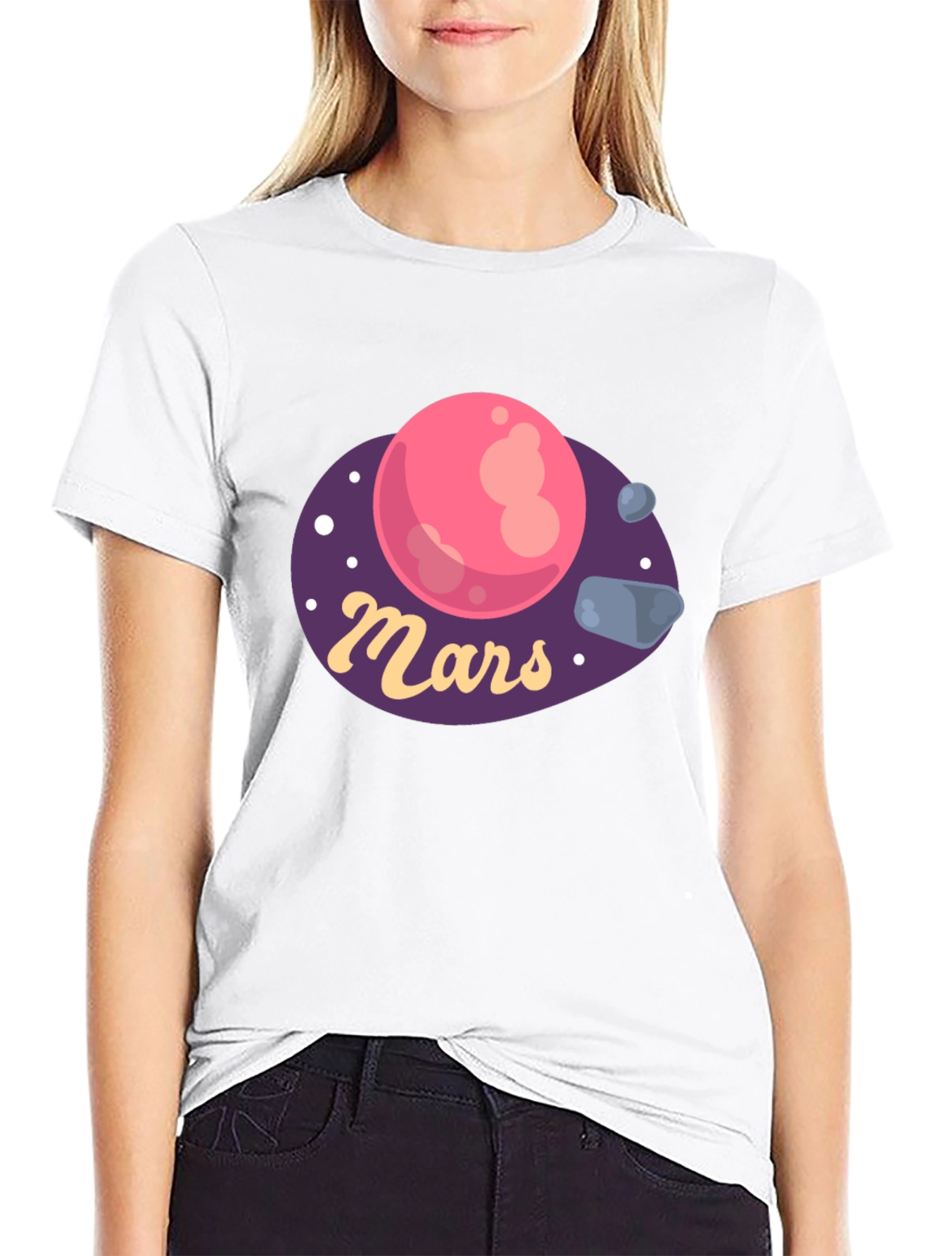 Mars Planet Graphic Tee - Trendy Space Design