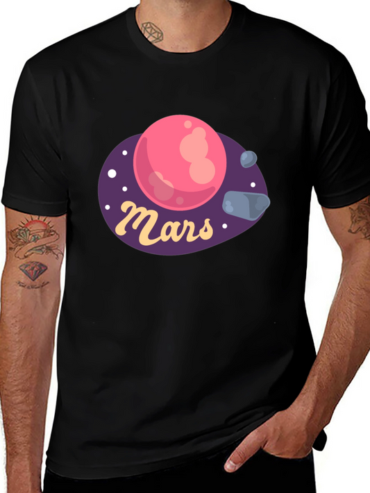 Mars Planet Graphic Tee - Trendy Space Design