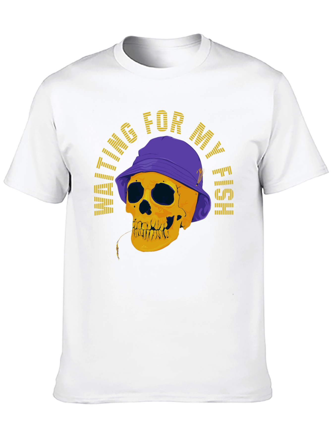 Waiting For My Fish Skull Graphic T-Shirt