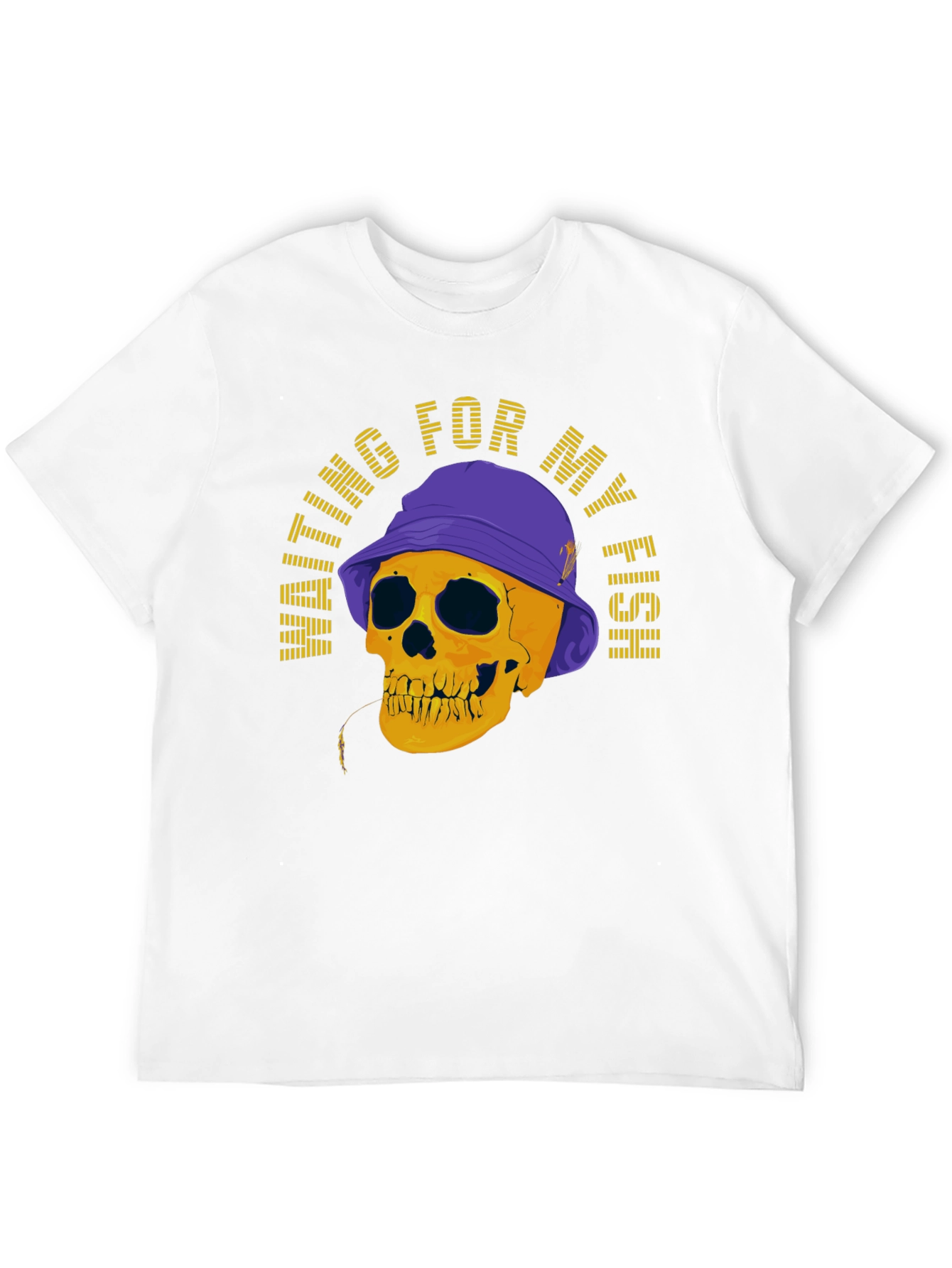 Waiting For My Fish Skull Graphic T-Shirt