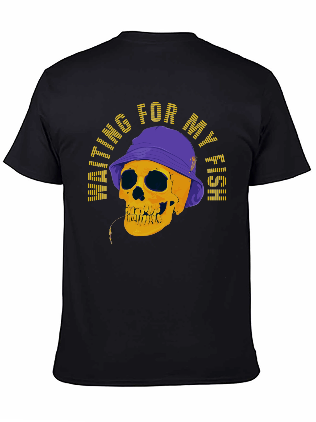 Waiting For My Fish Skull Graphic T-Shirt