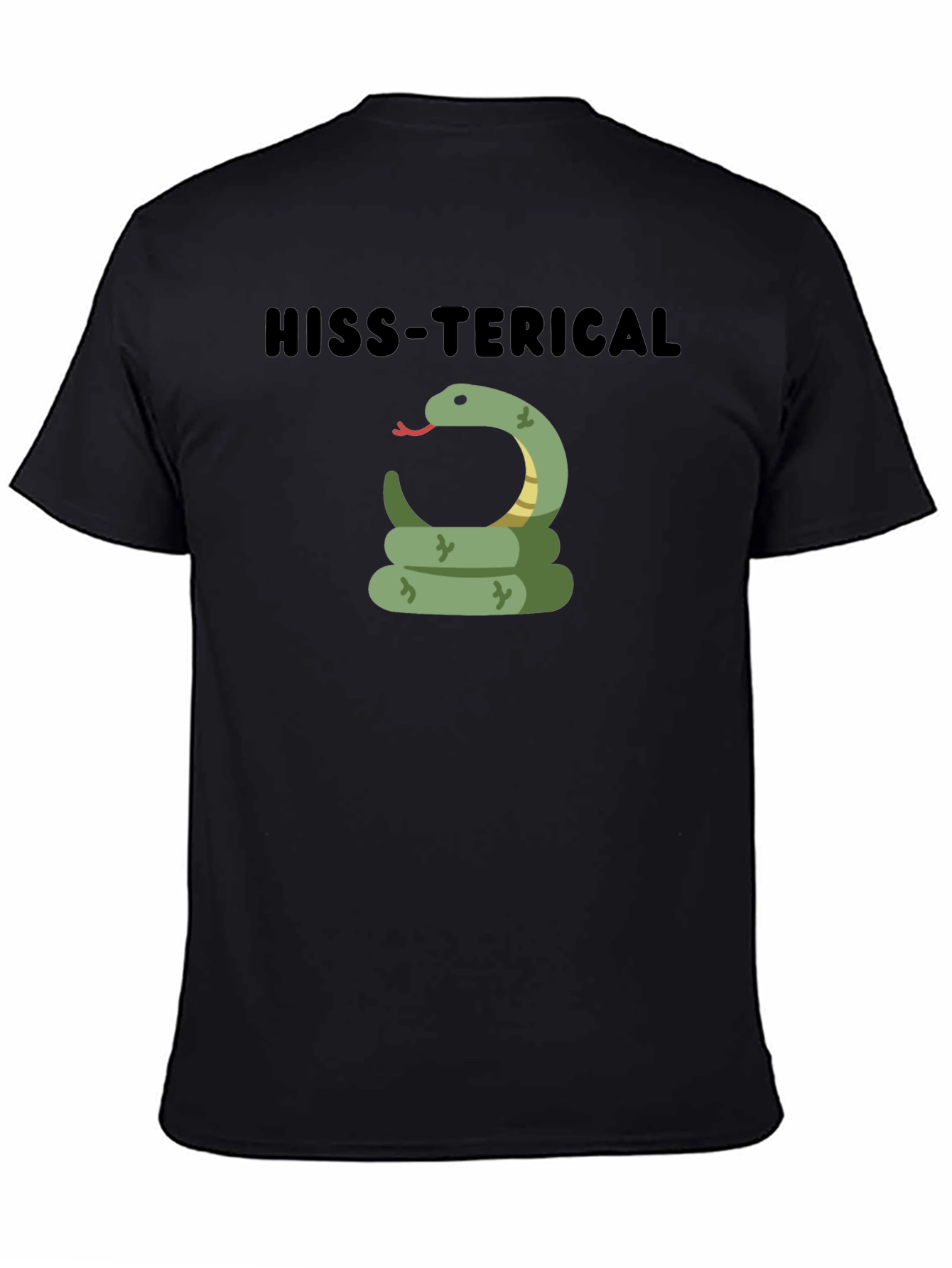 Hiss-terical Snake Graphic Black T-Shirt