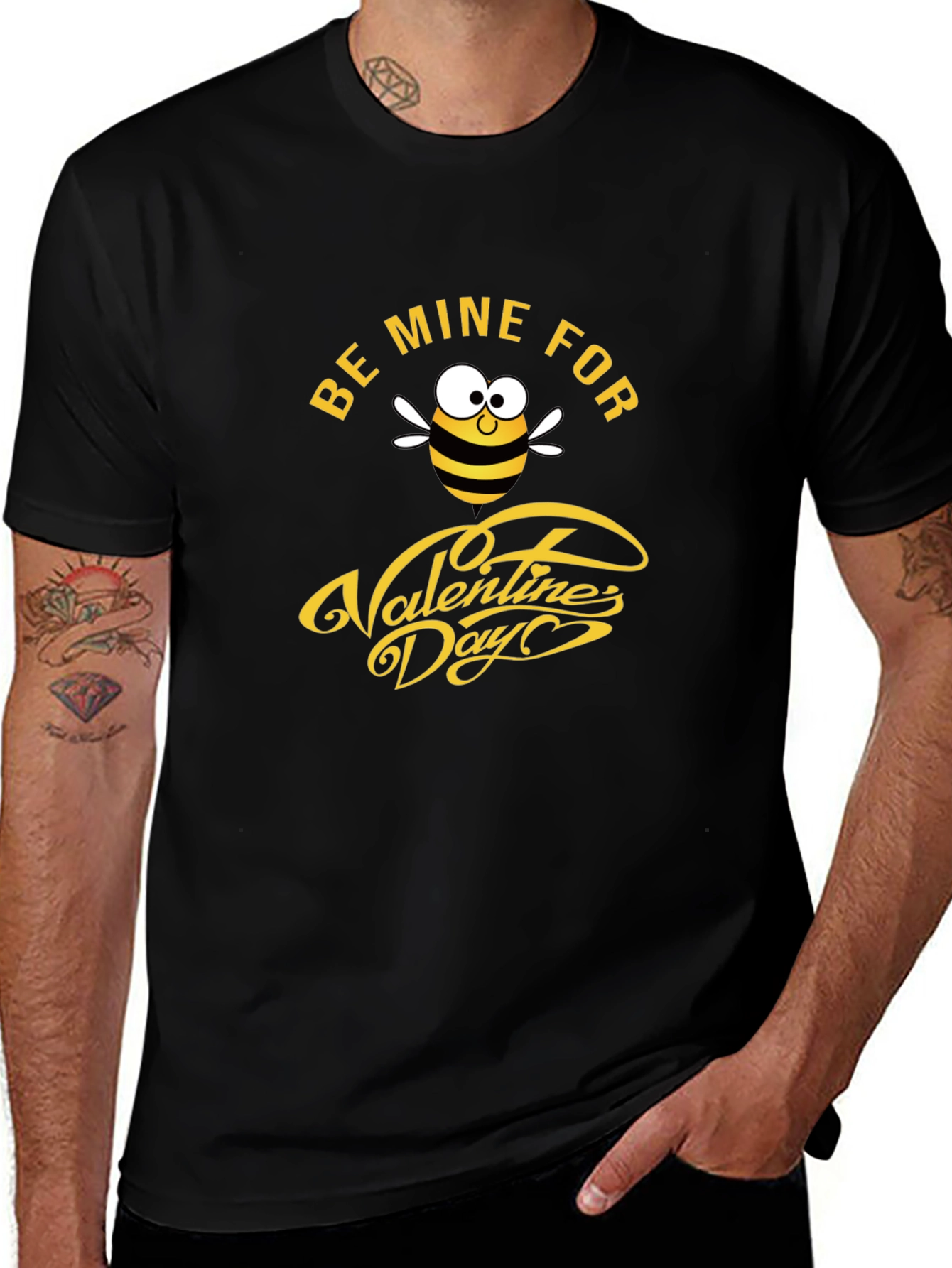 Be Mine Valentines Day Bee Graphic Tee