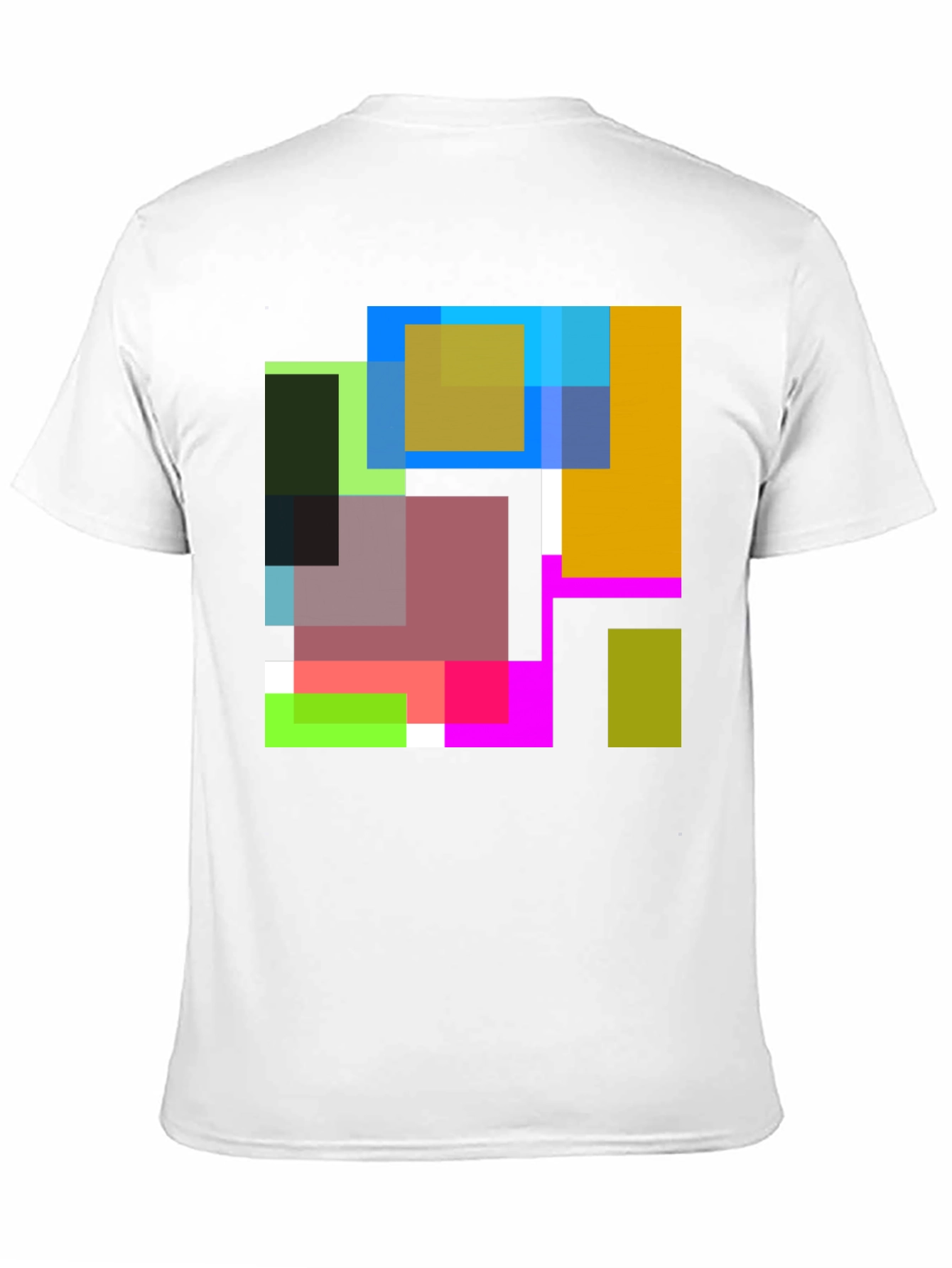 Abstract Squares Graphic Black T-Shirt