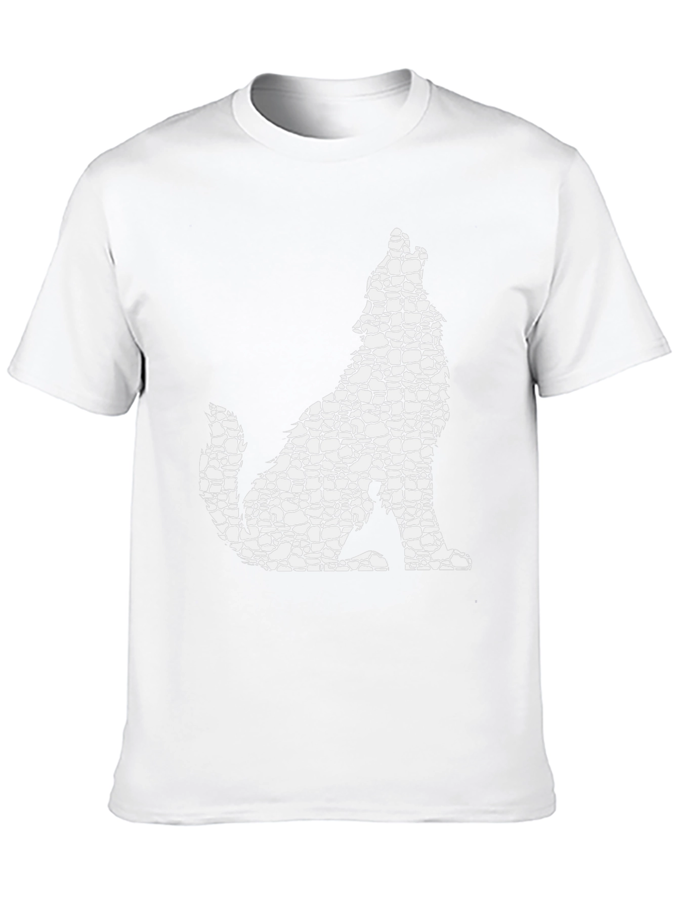 Wolf Silhouette Graphic Tee - Black Cotton Blend