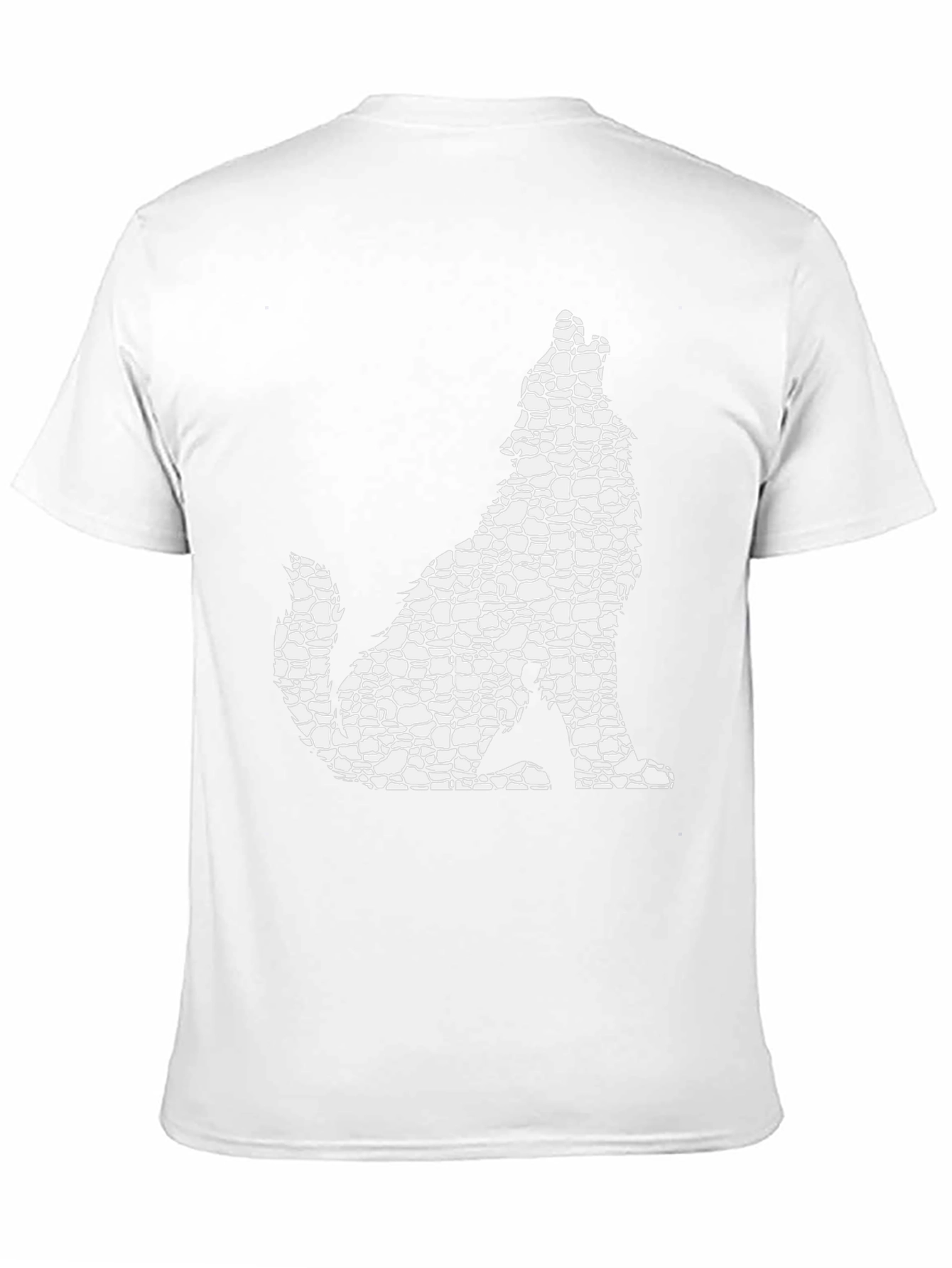 Wolf Silhouette Graphic Tee - Black Cotton Blend