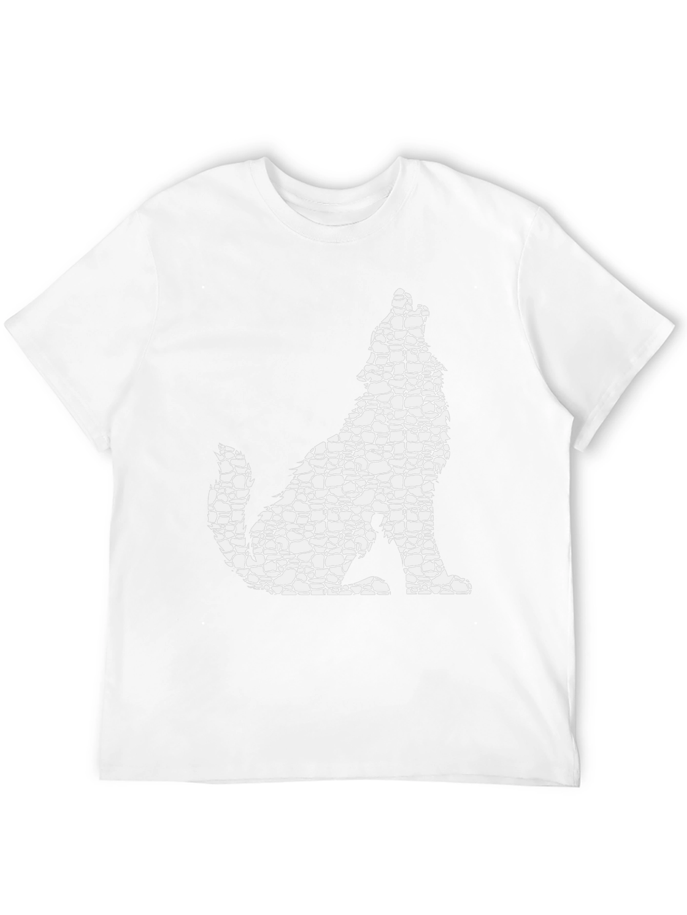 Wolf Silhouette Graphic Tee - Black Cotton Blend
