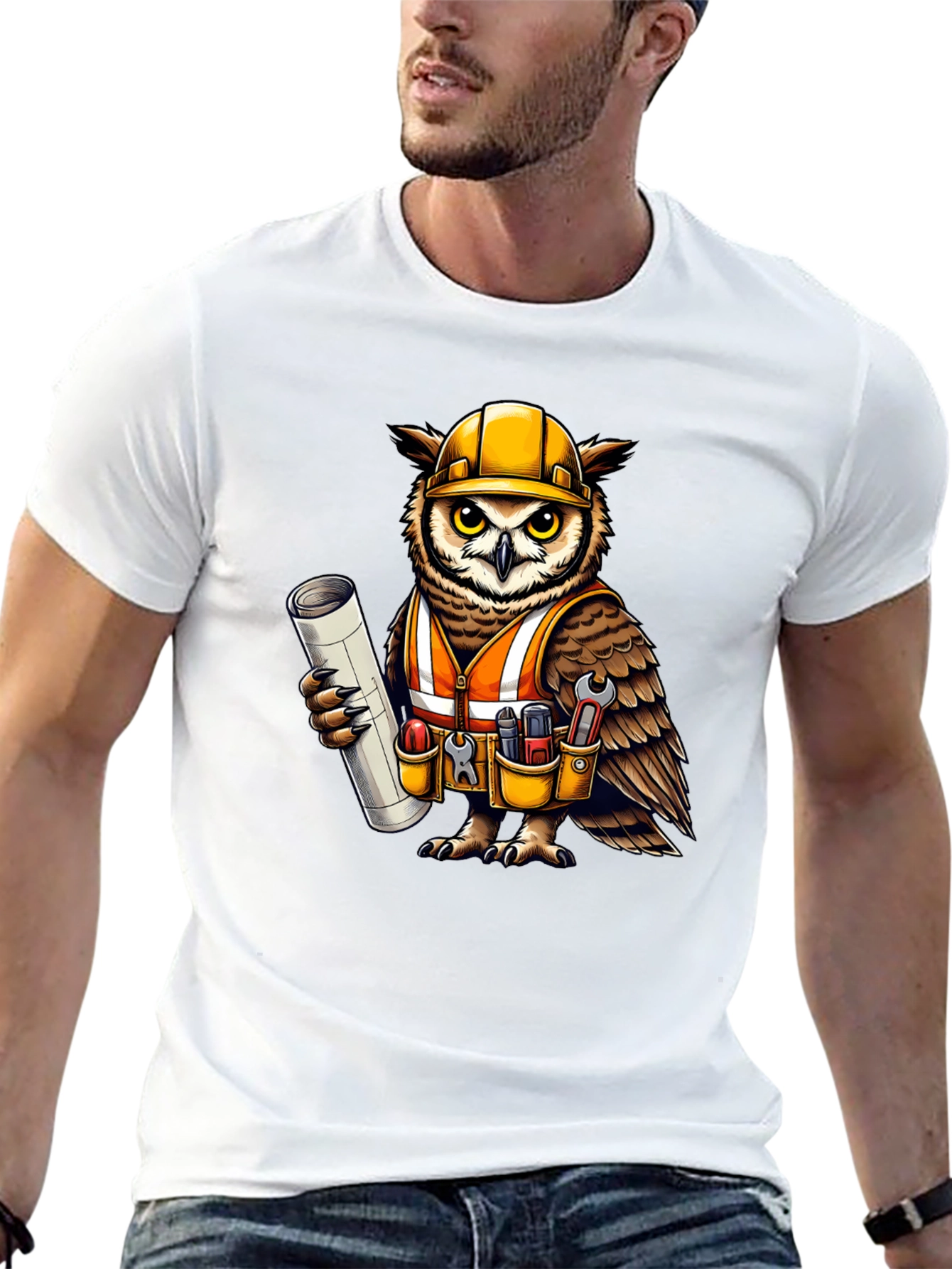 Construction Owl T-Shirt