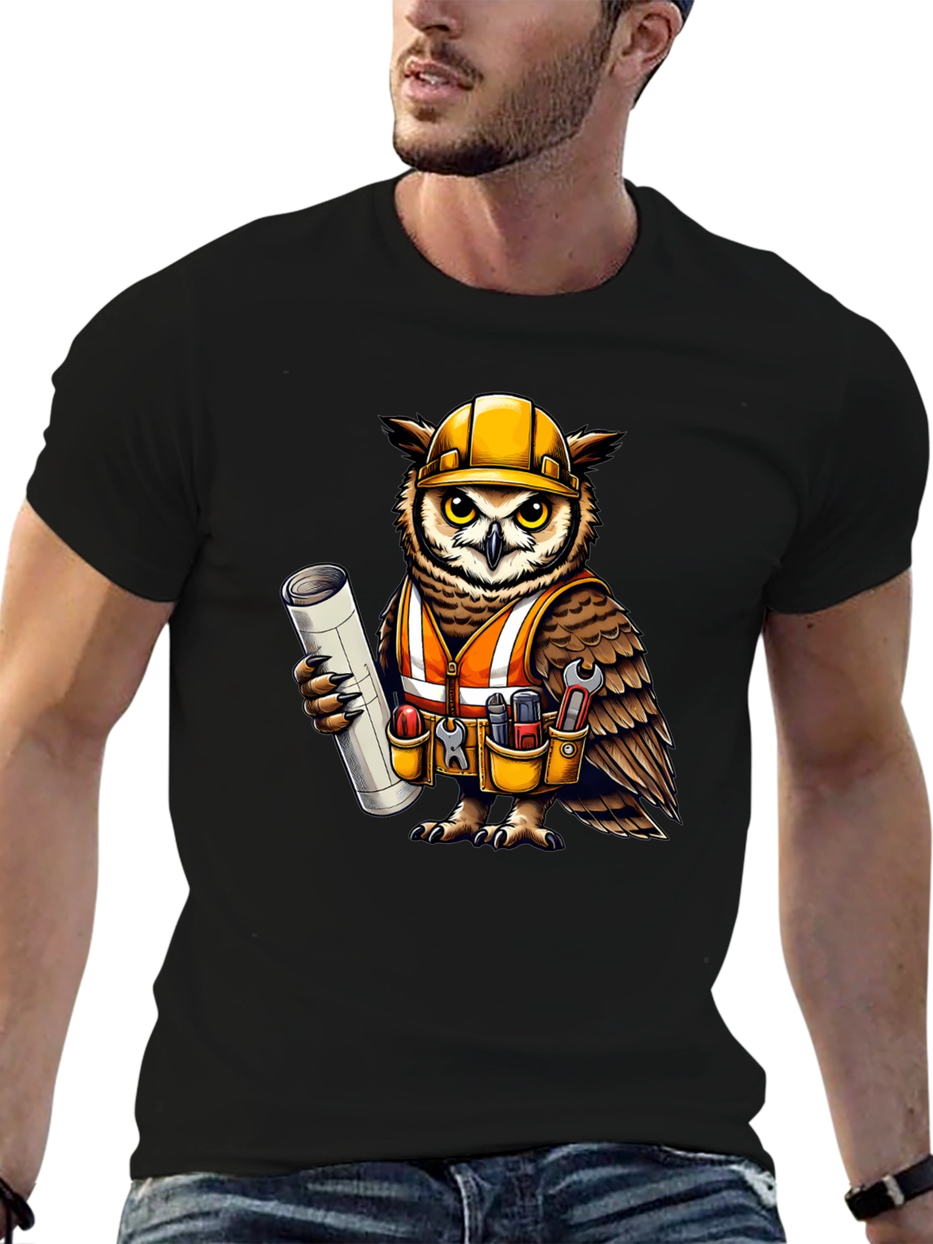 Construction Owl T-Shirt