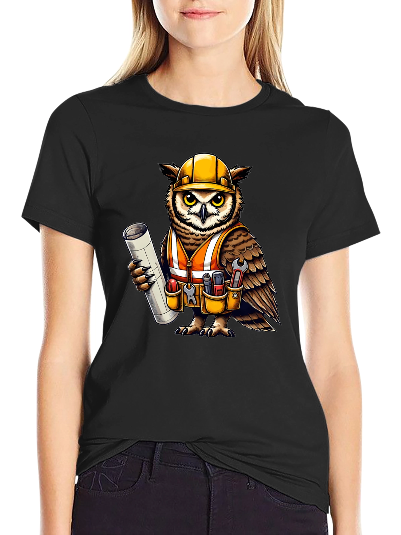 Construction Owl T-Shirt