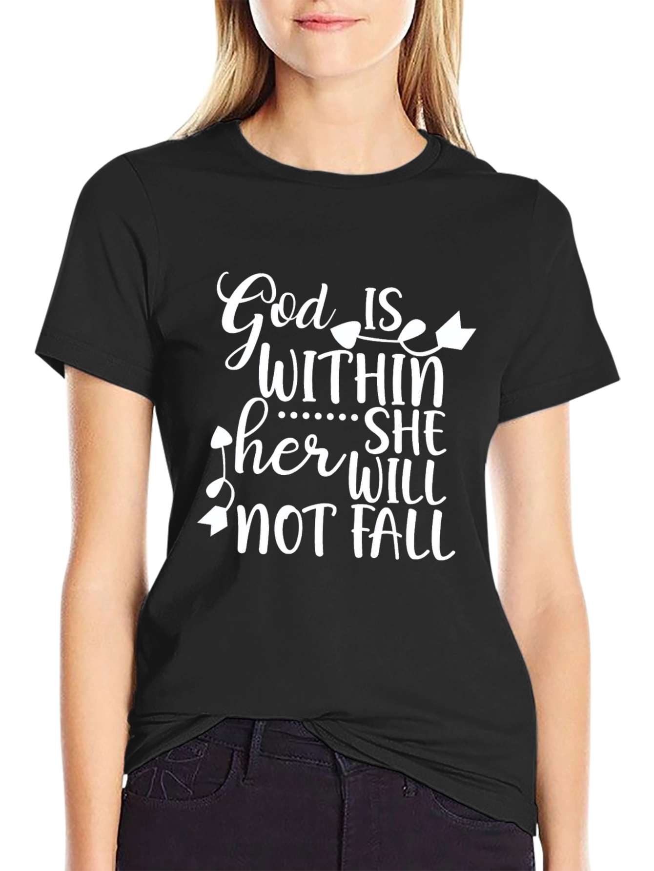 God is Within Her Tee - Christian Womens T-Shirt