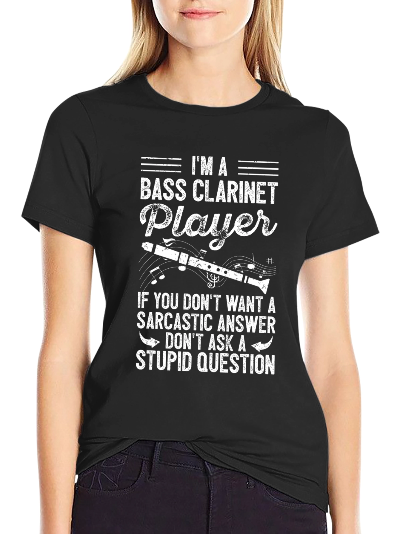 Bass Clarinet Player Sarcastic Humor Graphic Tee