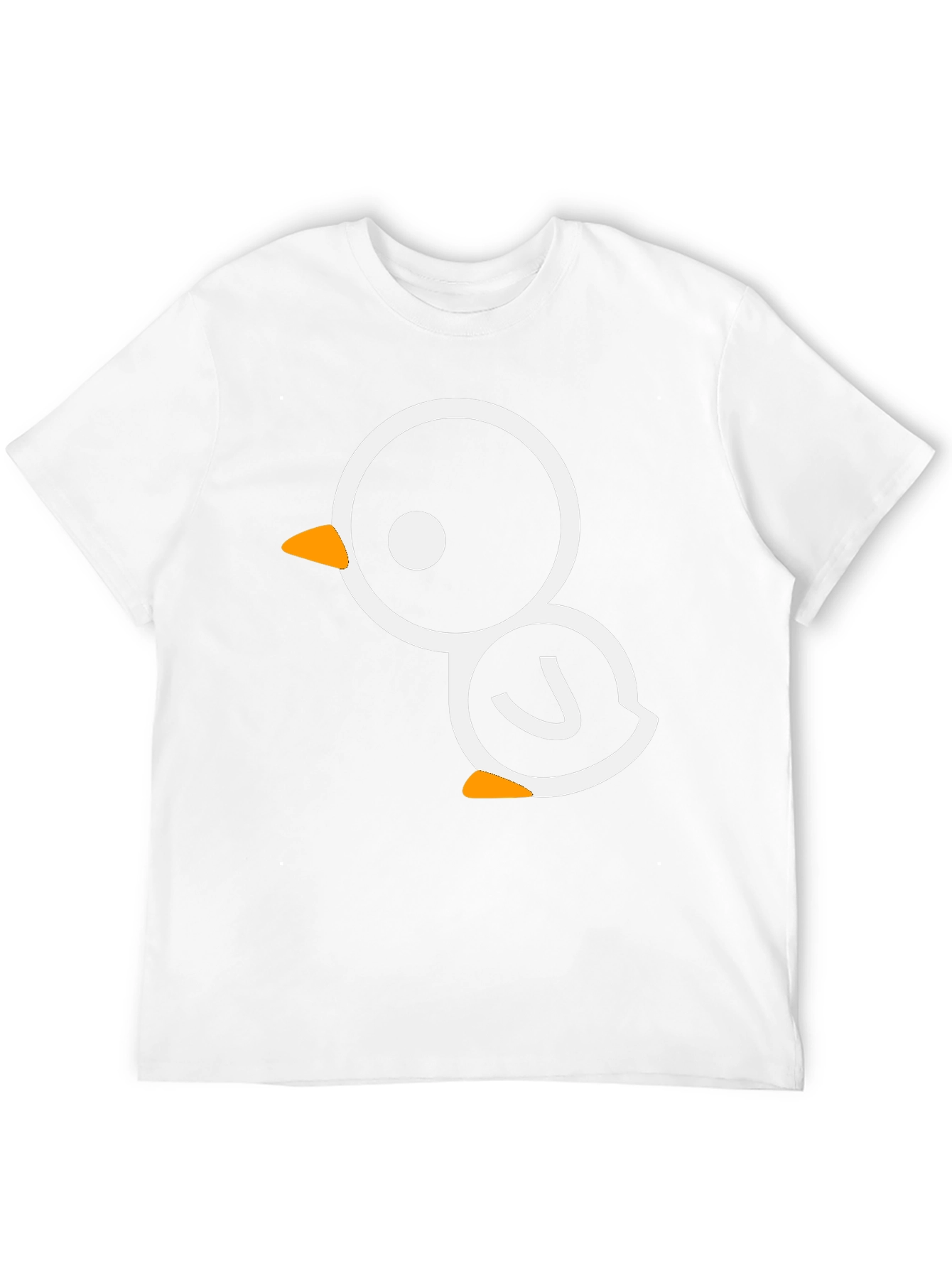 Cute Cartoon Bird Graphic Black Tee
