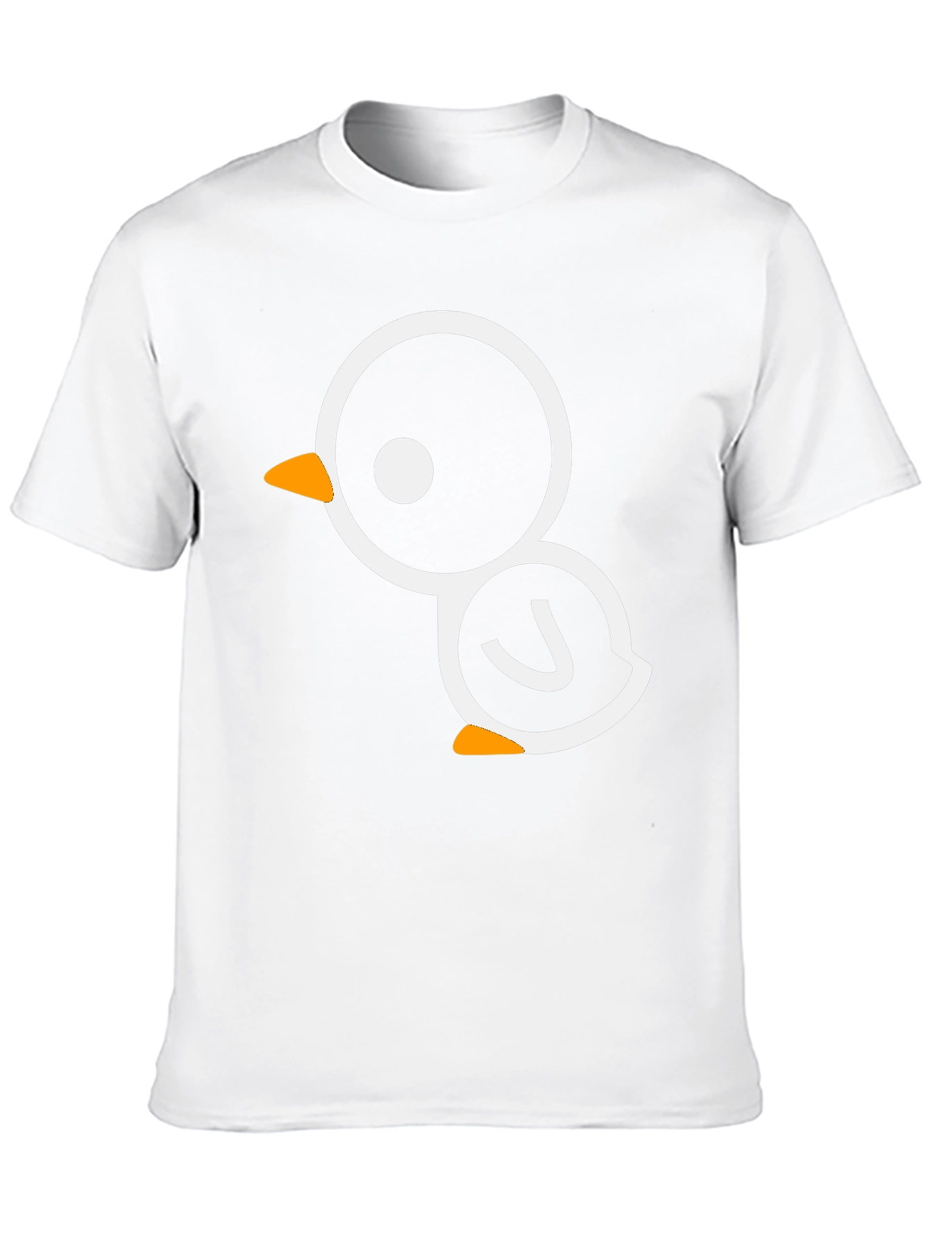 Cute Cartoon Bird Graphic Black Tee