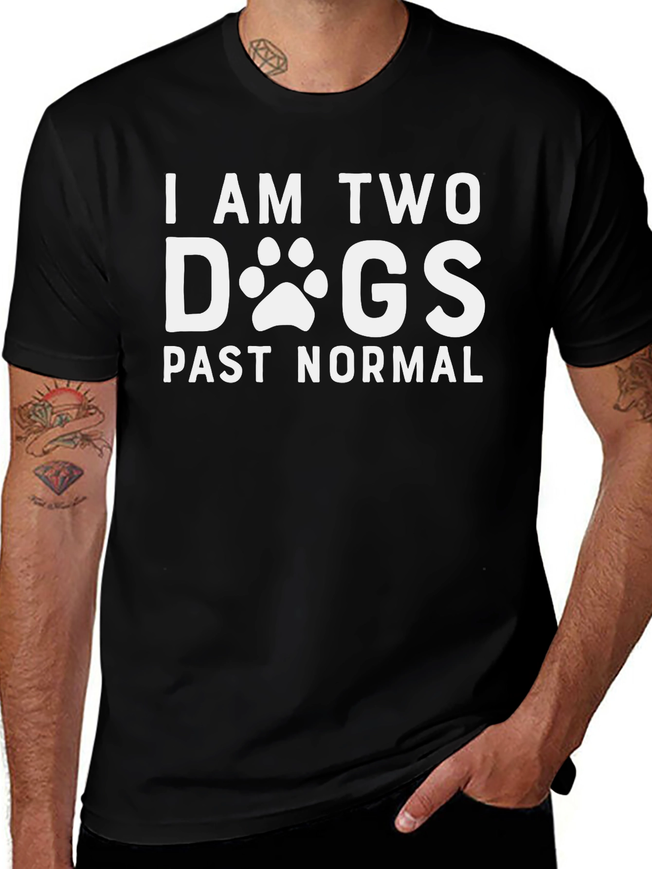 I AM TWO DOGS Past Normal T-Shirt