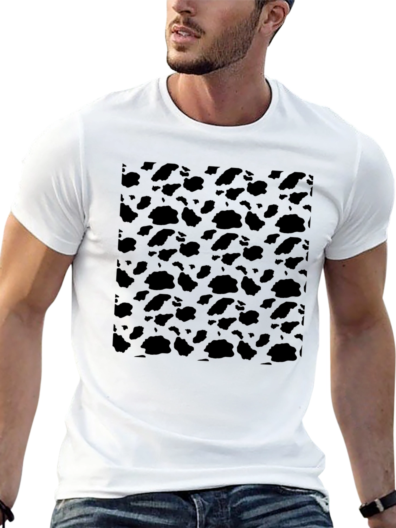 Abstract Black Patterned T-Shirt