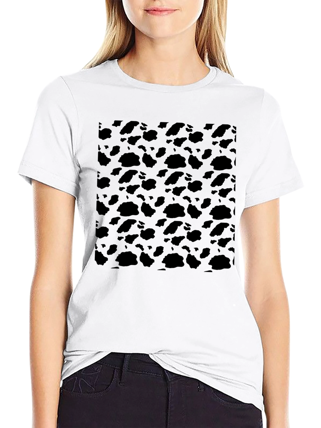Abstract Black Patterned T-Shirt