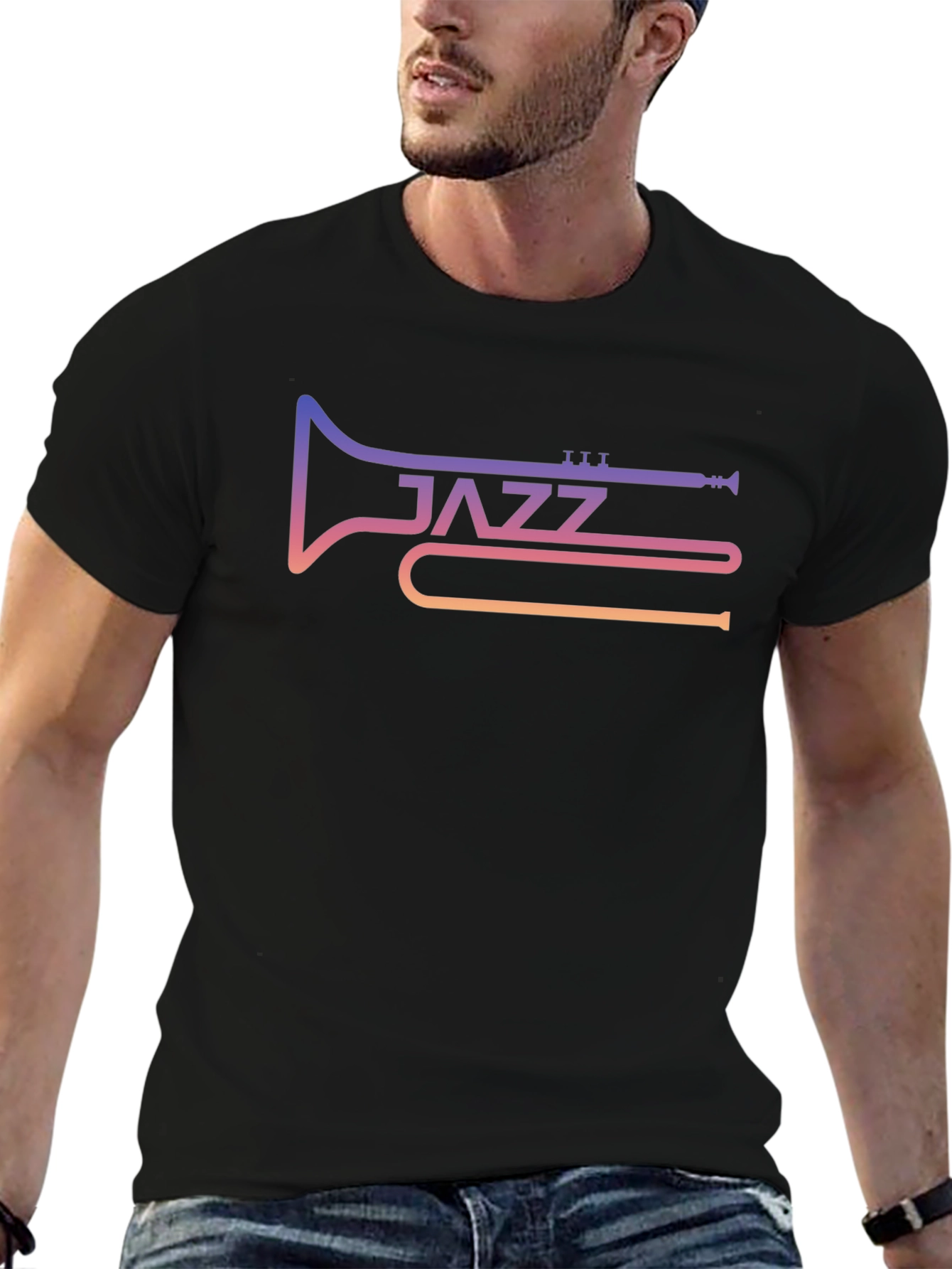 Jazz Music Trumpet Graphic T-Shirt