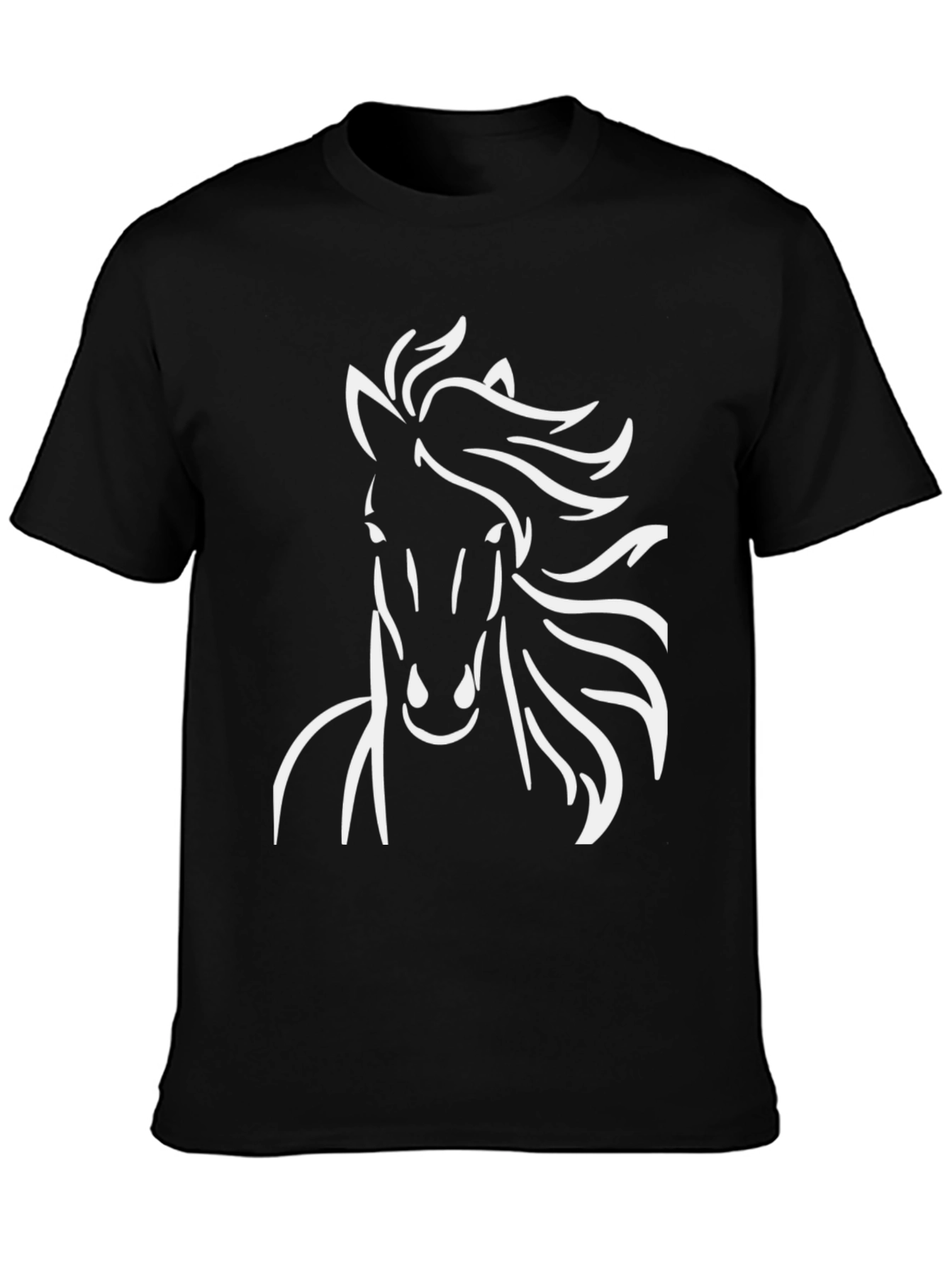 Horse Graphic Tee - Mens Black T-Shirt