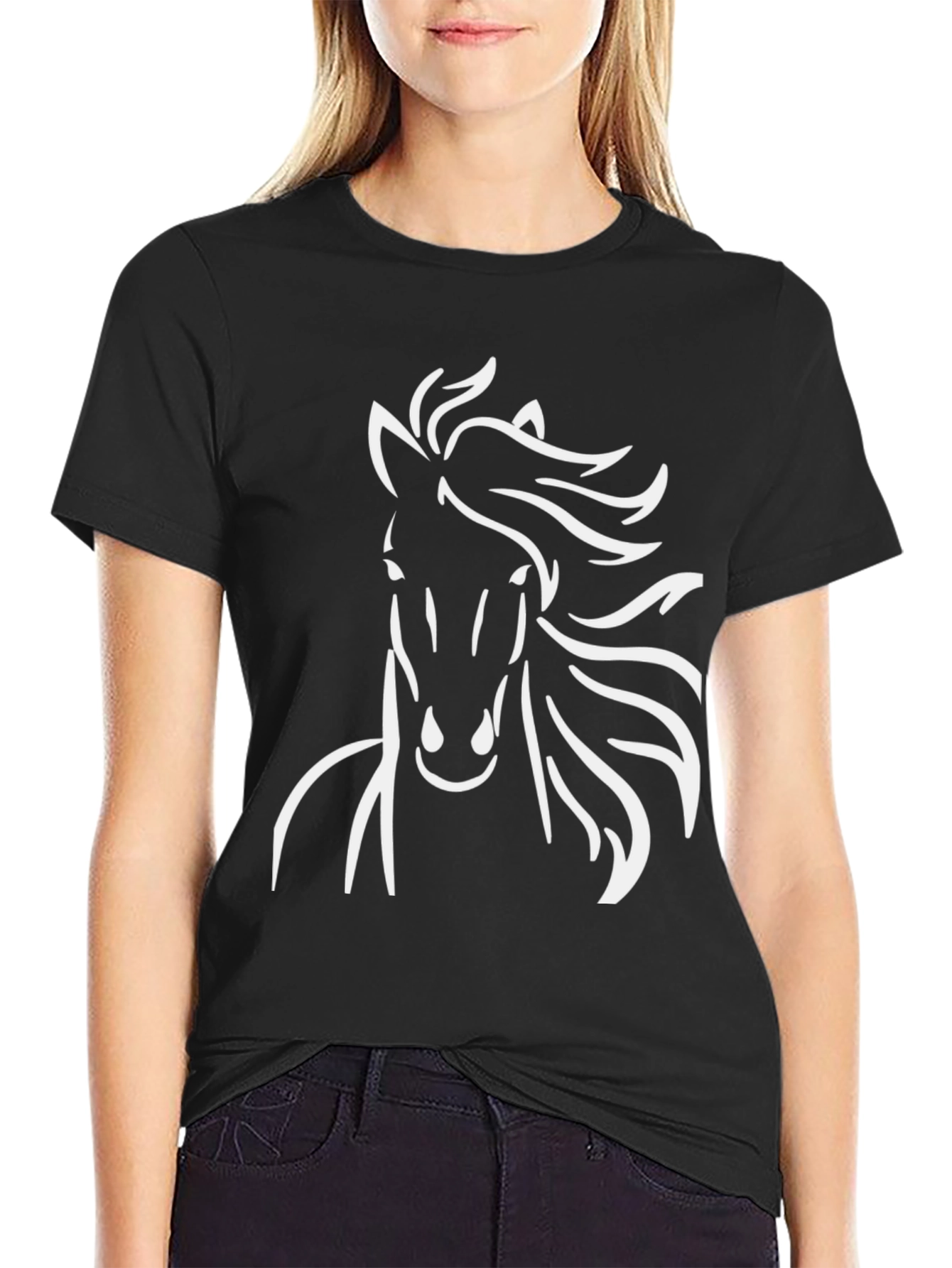 Horse Graphic Tee - Mens Black T-Shirt