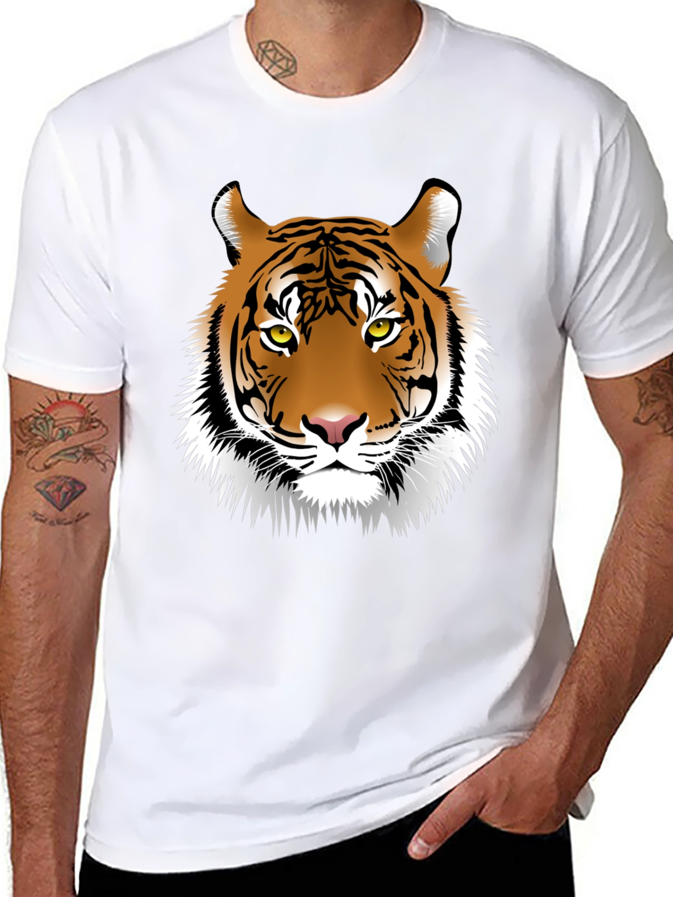 Tiger Graphic Tee - Black Casual Shirt