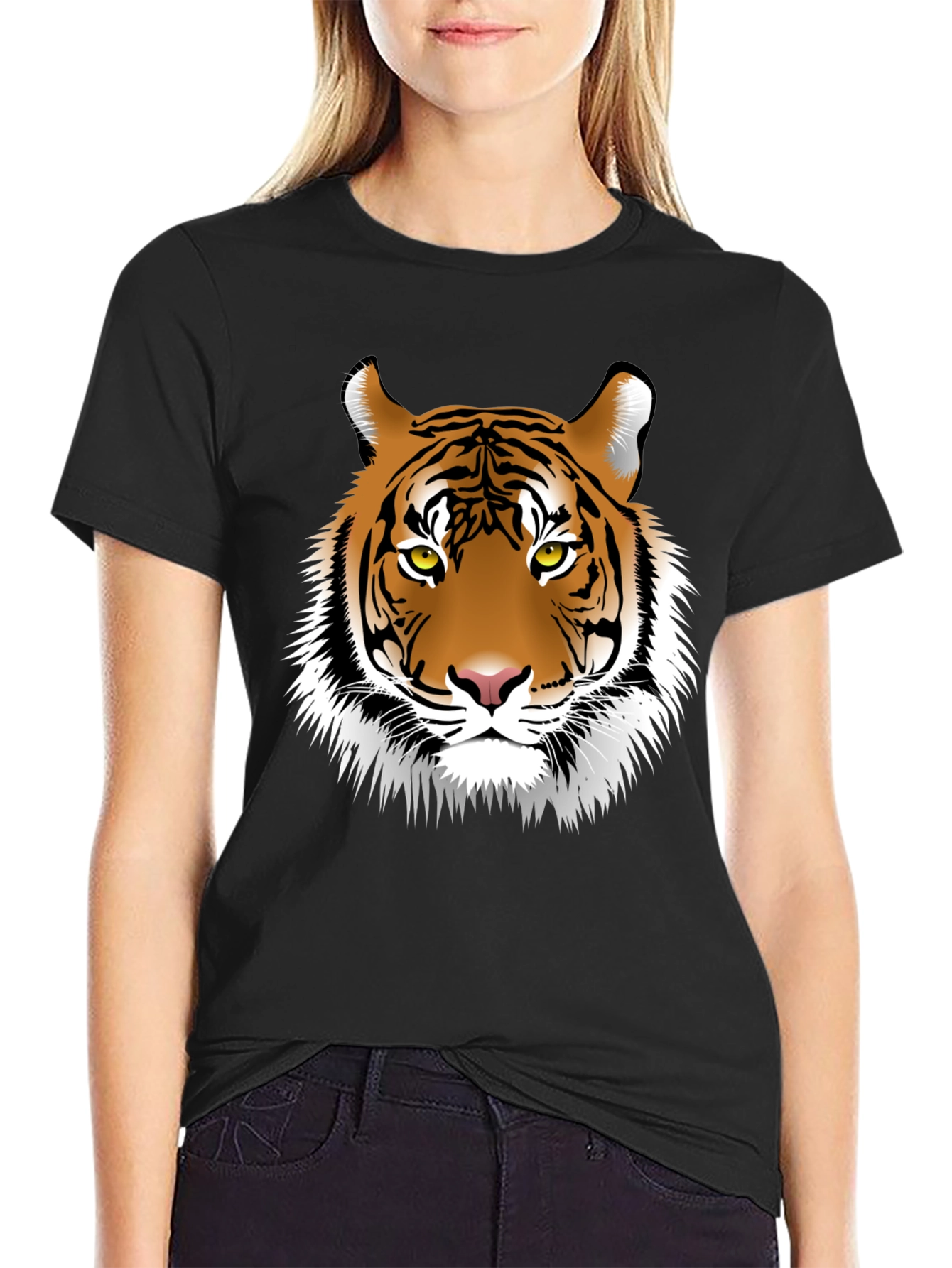 Tiger Graphic Tee - Black Casual Shirt