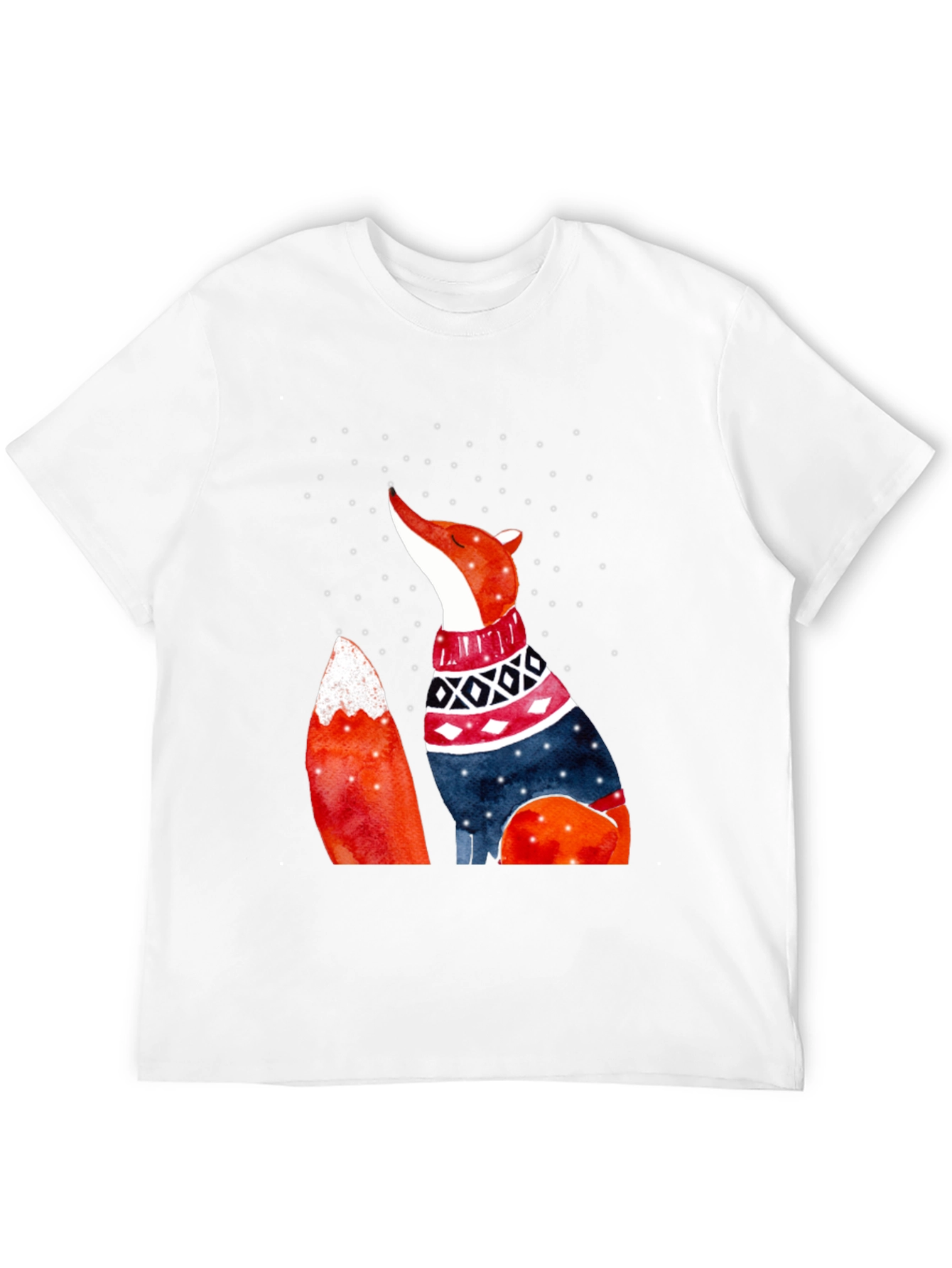 Fox in Sweater Graphic T-Shirt