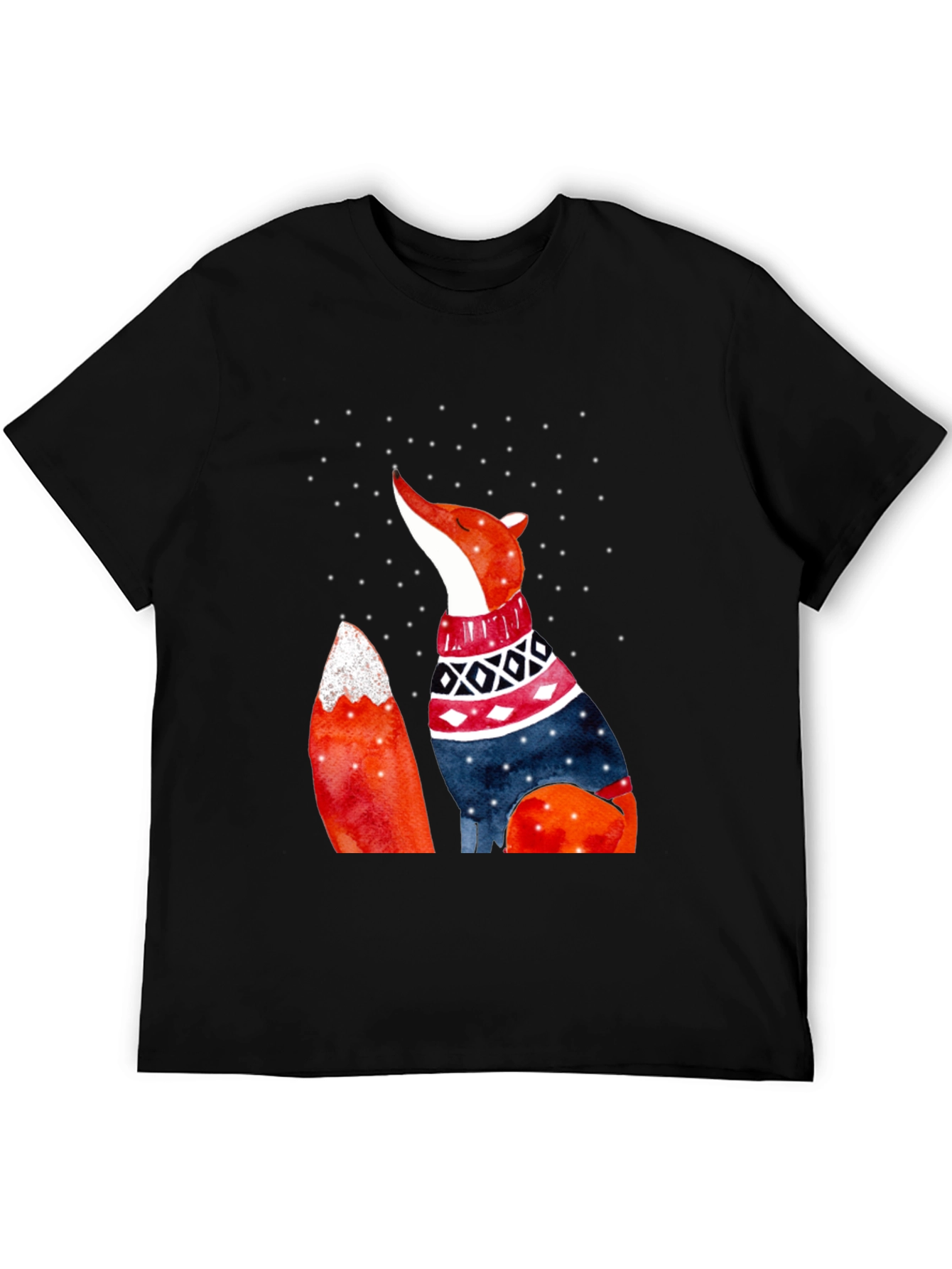 Fox in Sweater Graphic T-Shirt
