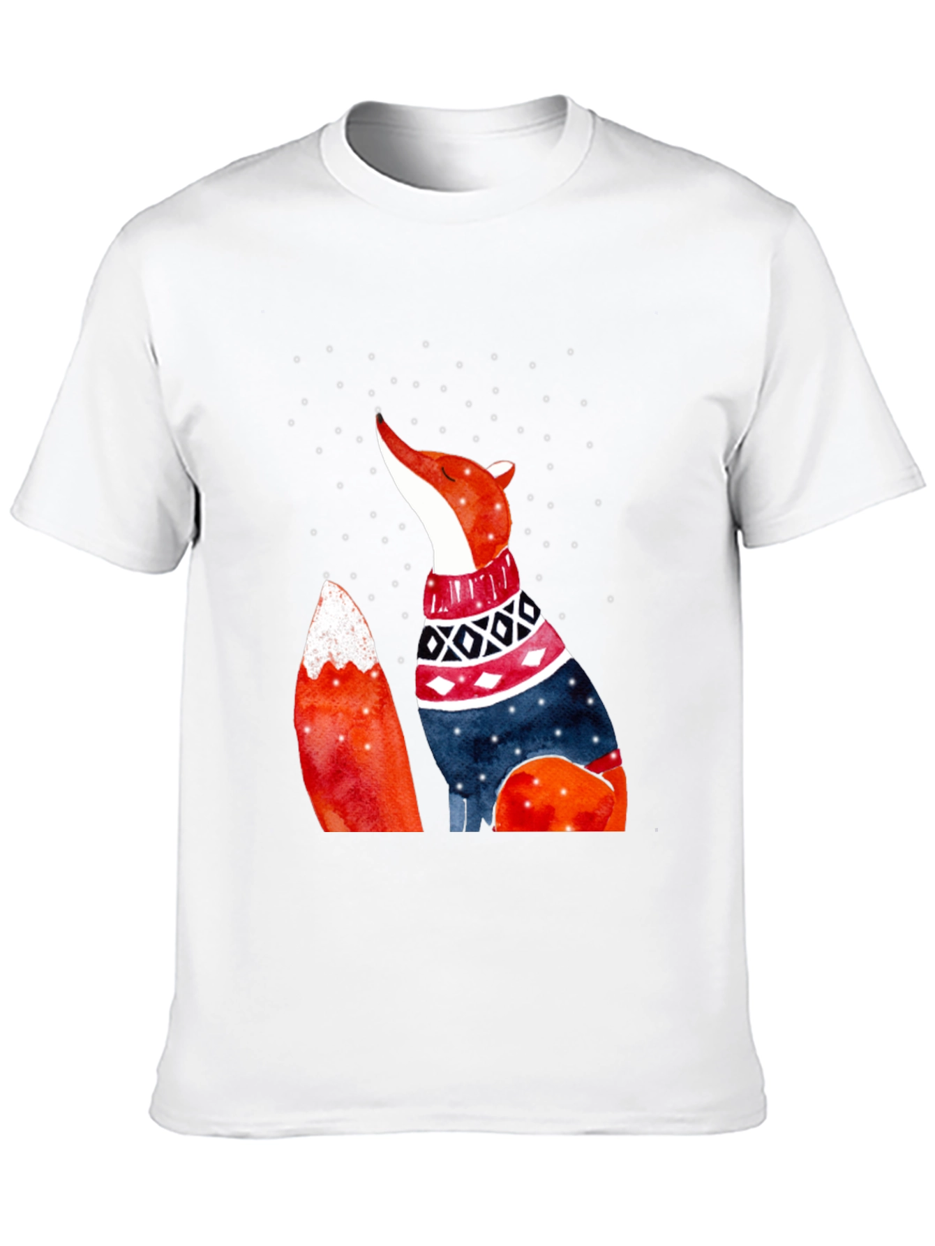 Fox in Sweater Graphic T-Shirt