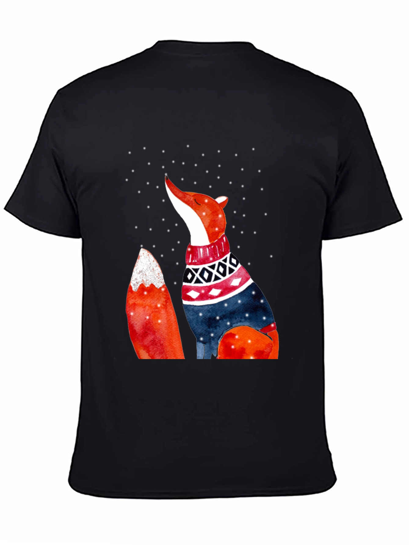 Fox in Sweater Graphic T-Shirt