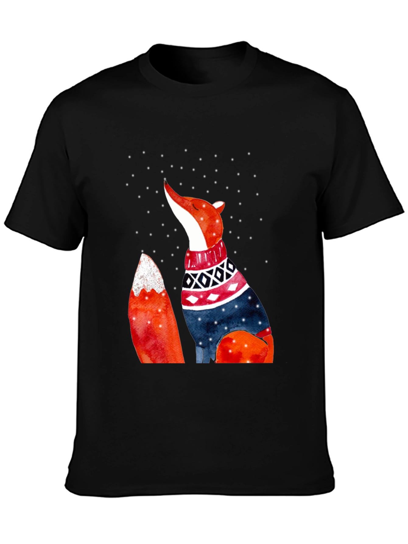 Fox in Sweater Graphic T-Shirt