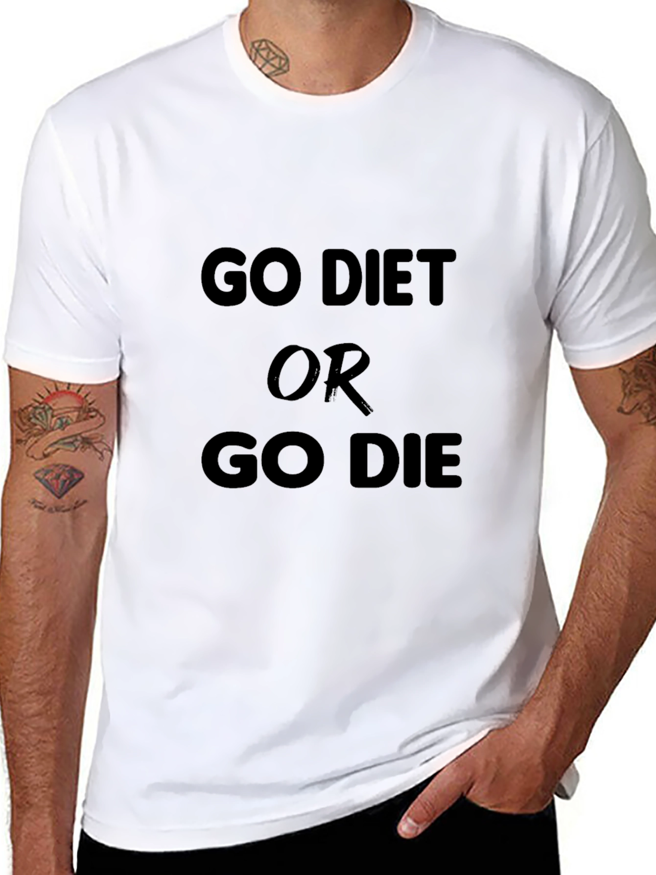 Go Diet Or Go Die Black T-Shirt