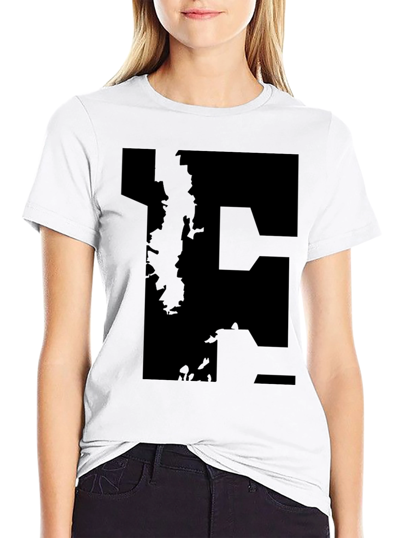 Modern Black Graphic Tee