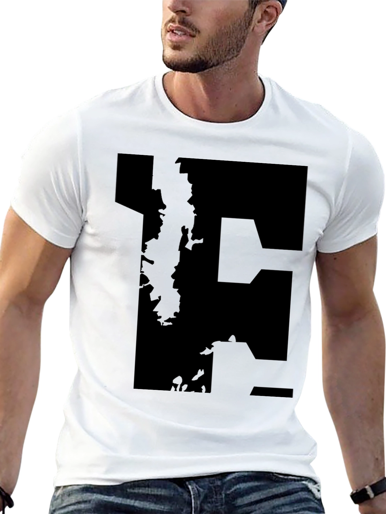 Modern Black Graphic Tee