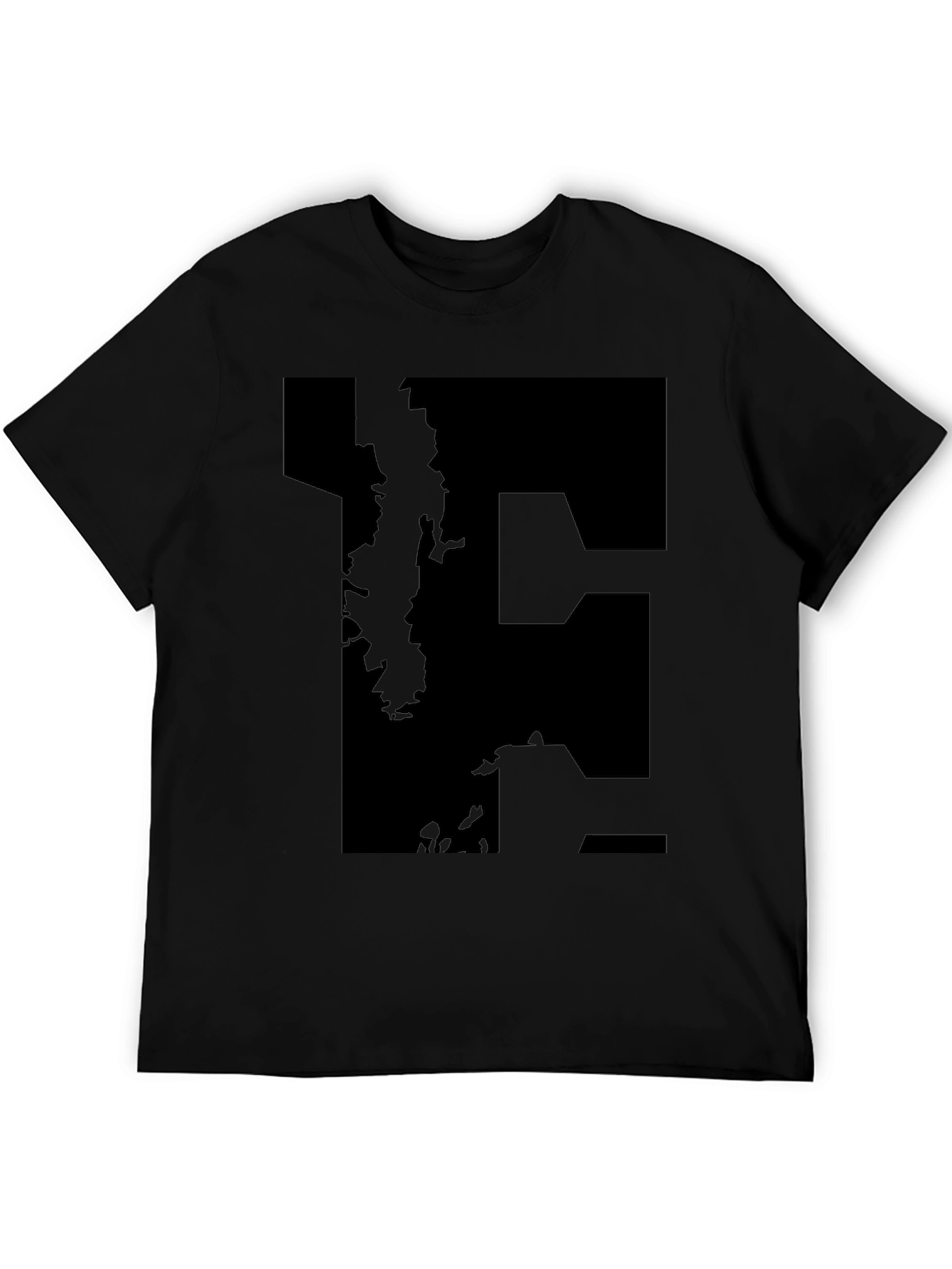Modern Black Graphic Tee