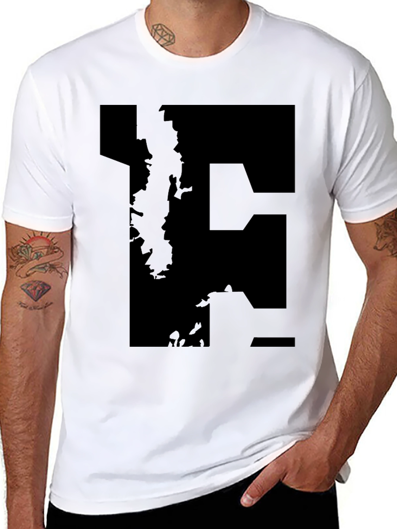 Modern Black Graphic Tee