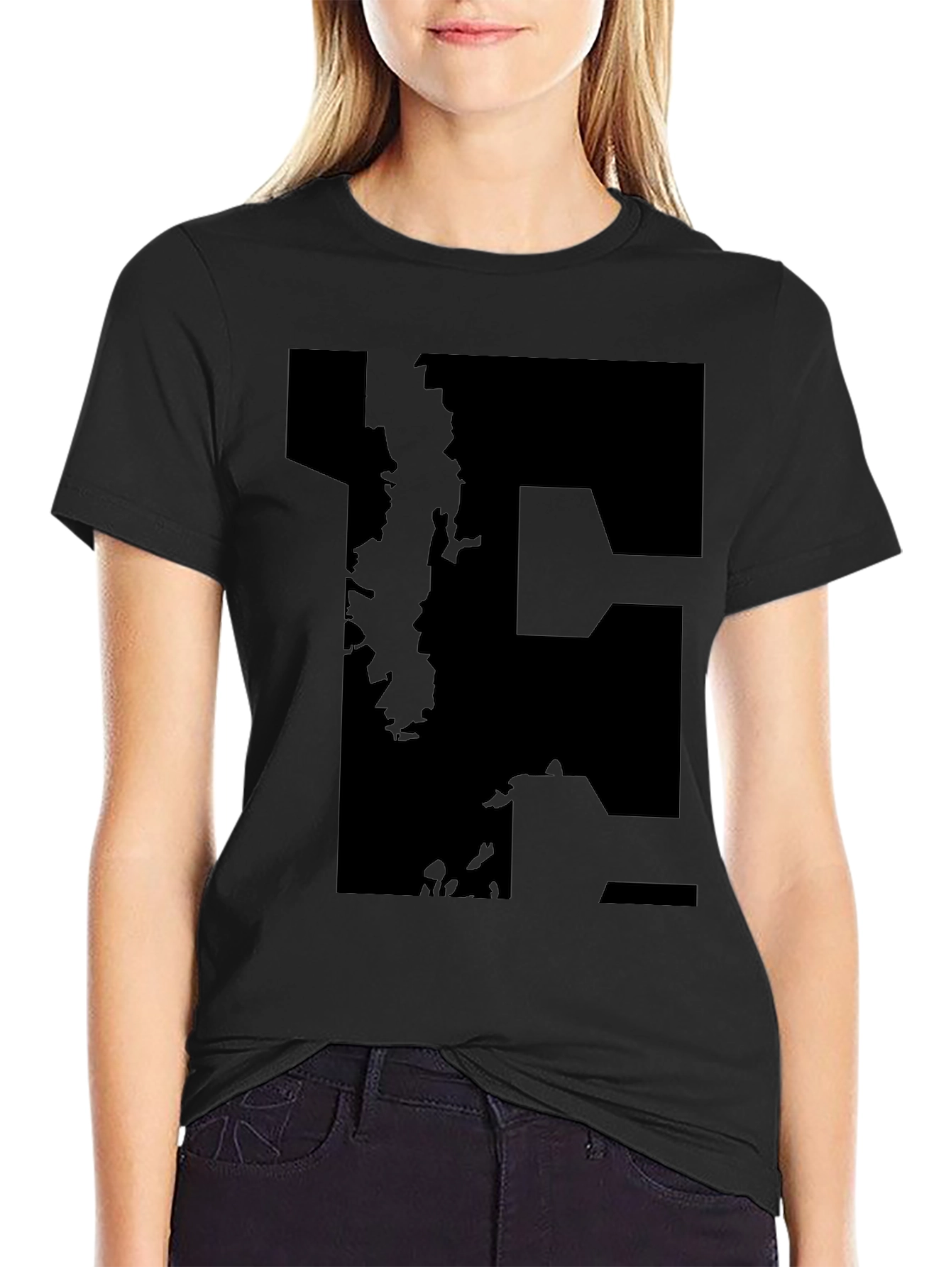 Modern Black Graphic Tee