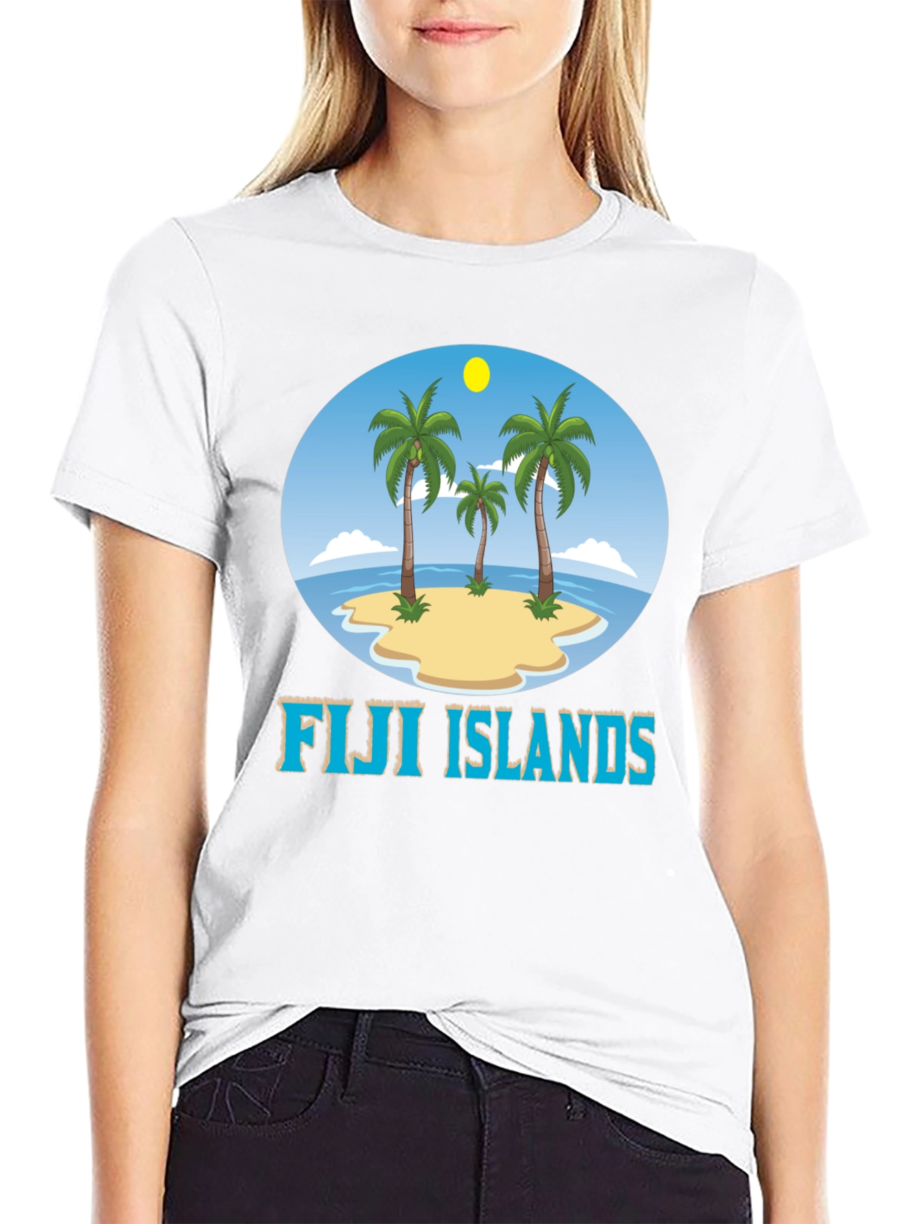 Fiji Islands Graphic T-Shirt - Tropical Beach Design