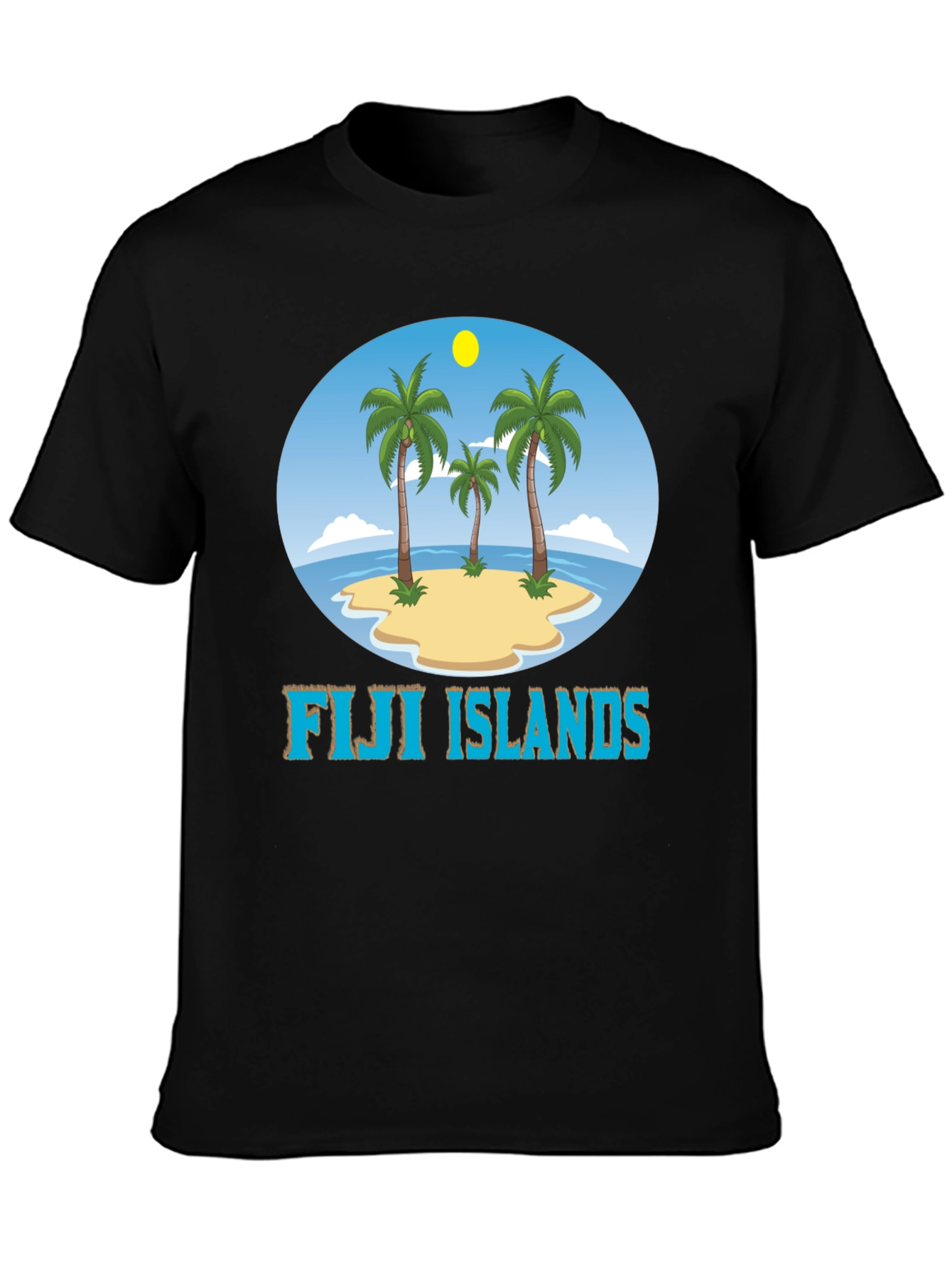 Fiji Islands Graphic T-Shirt - Tropical Beach Design