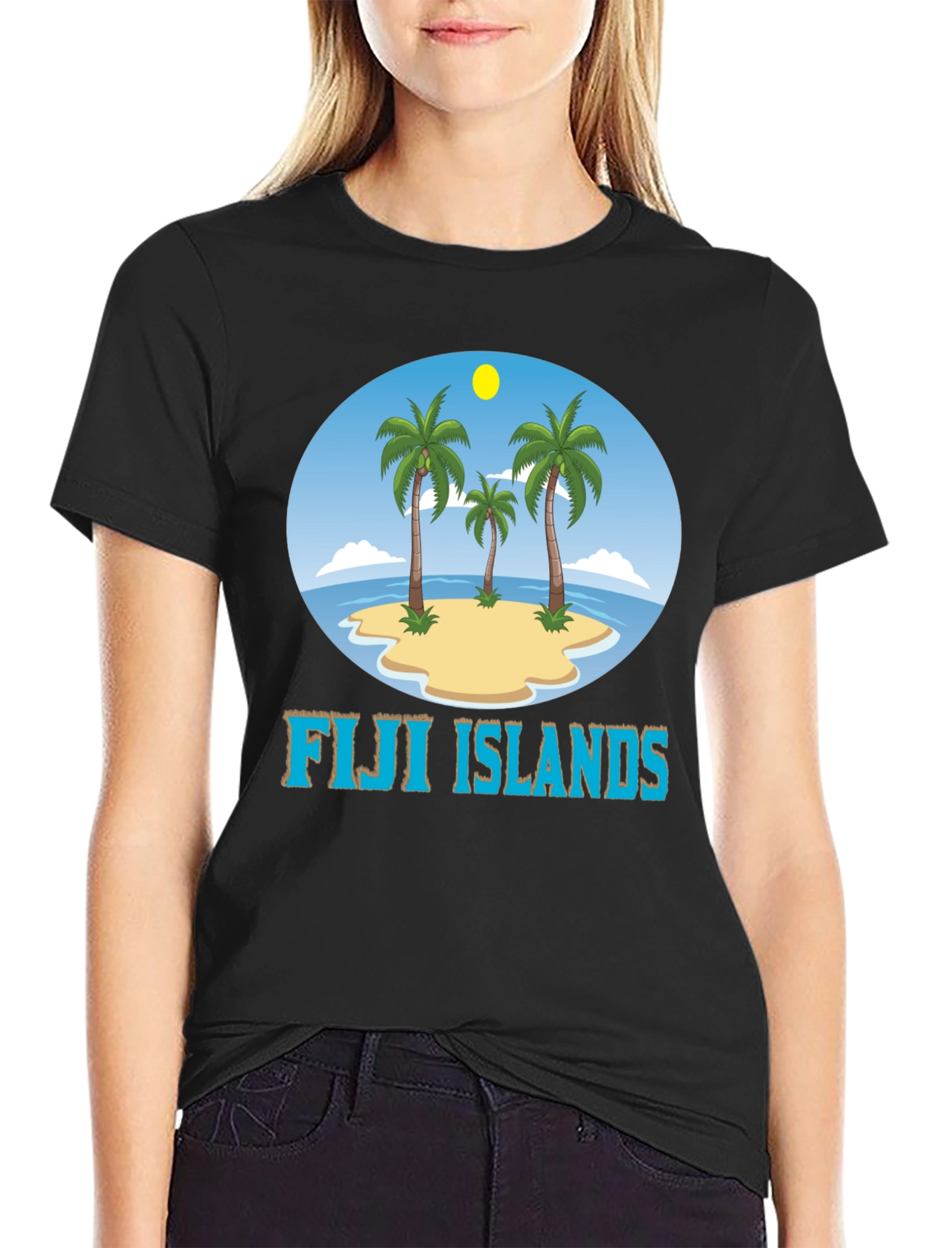 Fiji Islands Graphic T-Shirt - Tropical Beach Design