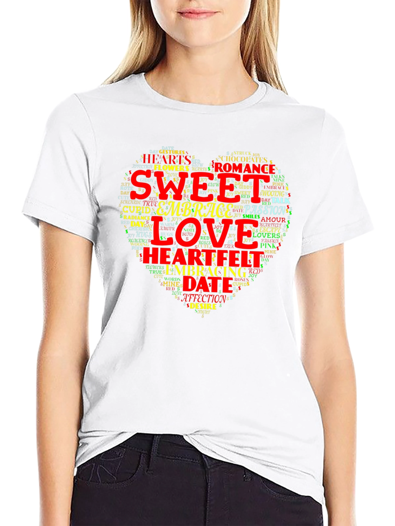 Sweet Love Heart Word Art T-Shirt